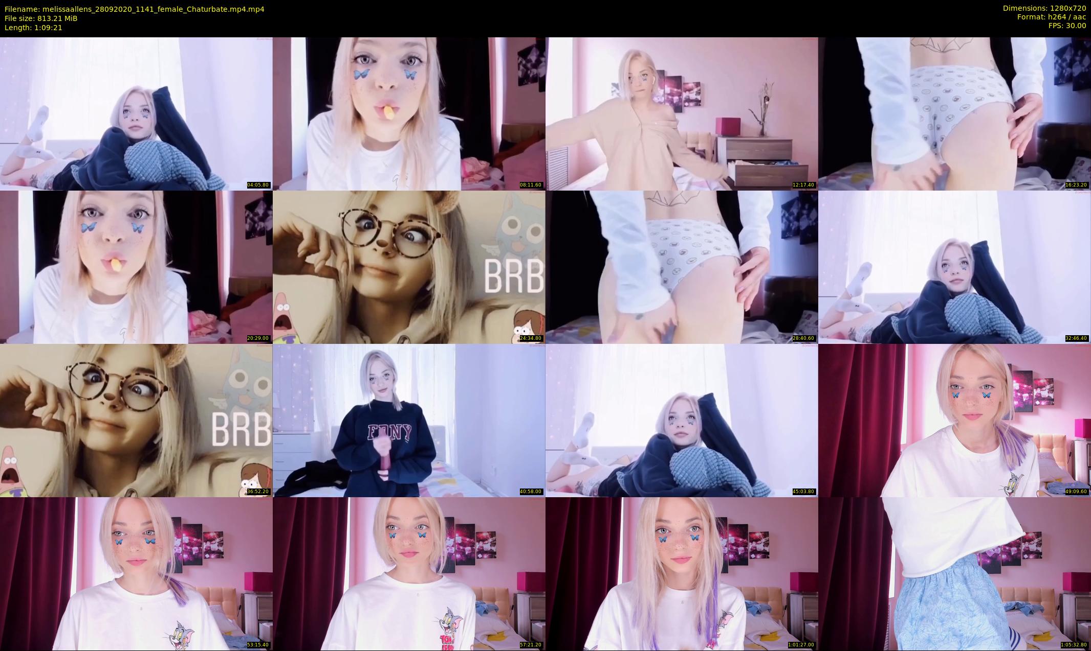melissaallens — 70 minute Chaturbate female cam show recording, 720p, Sep 28, 2020
