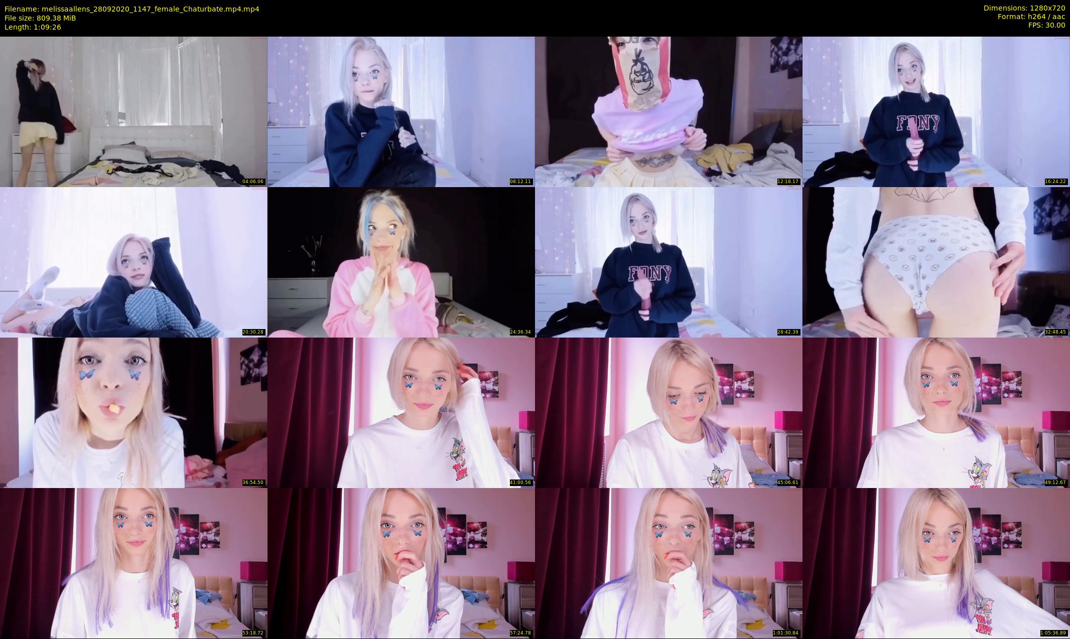 melissaallens — 70 minute Chaturbate female cam show recording, 720p, Sep 28, 2020
