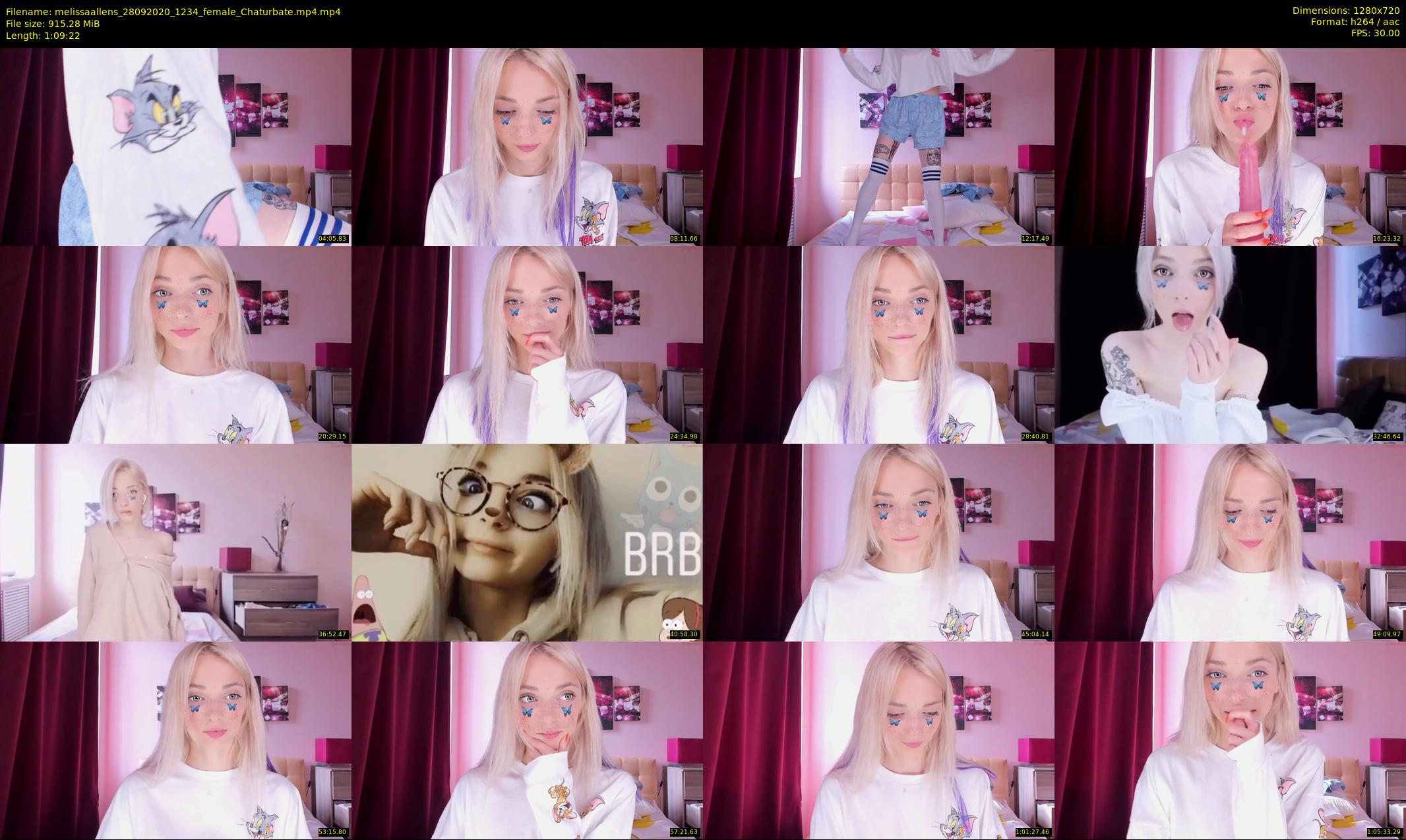 melissaallens — 70 minute Chaturbate female cam show recording, 720p, Sep 28, 2020
