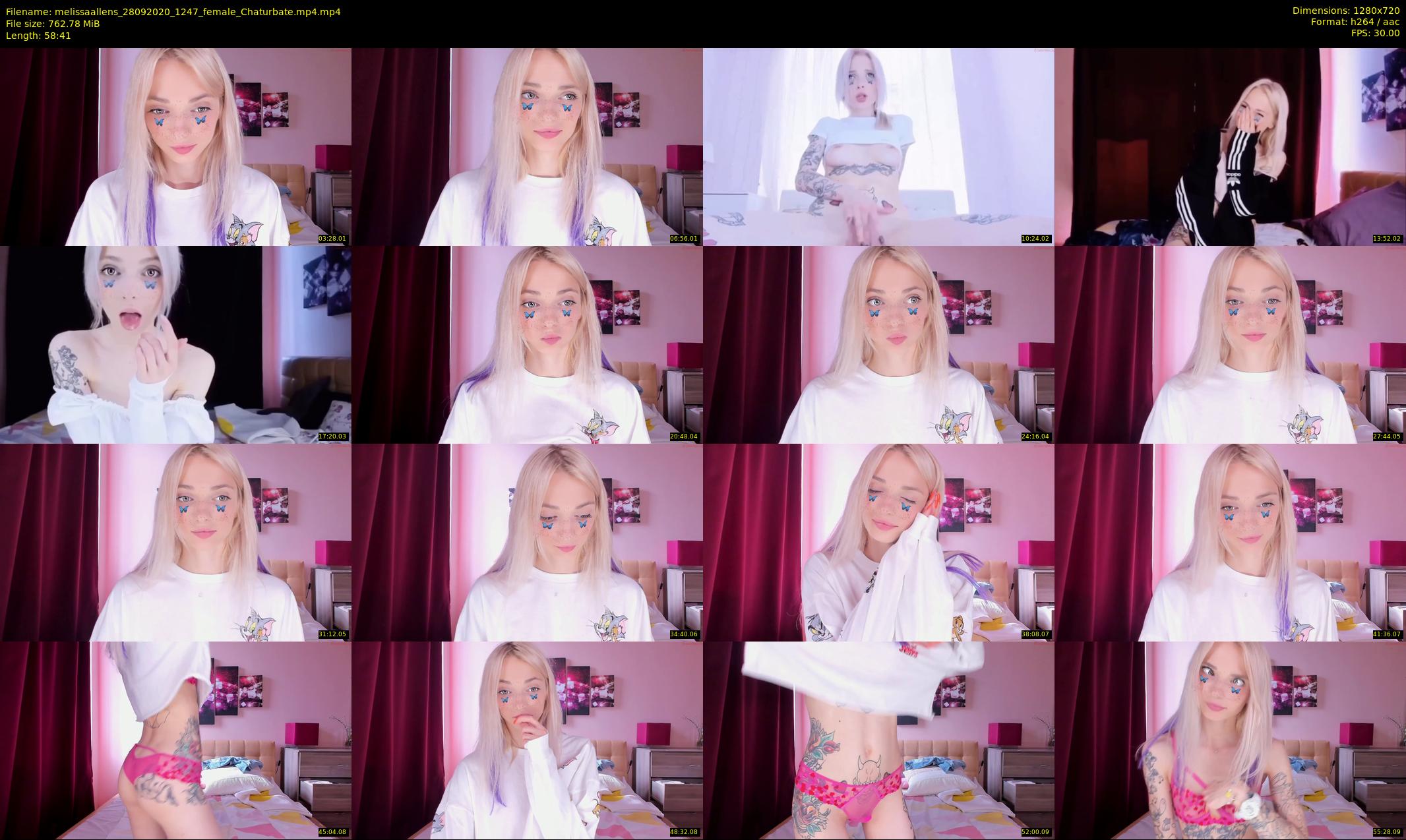 melissaallens — 59 minute Chaturbate female cam show recording, 720p, Sep 28, 2020