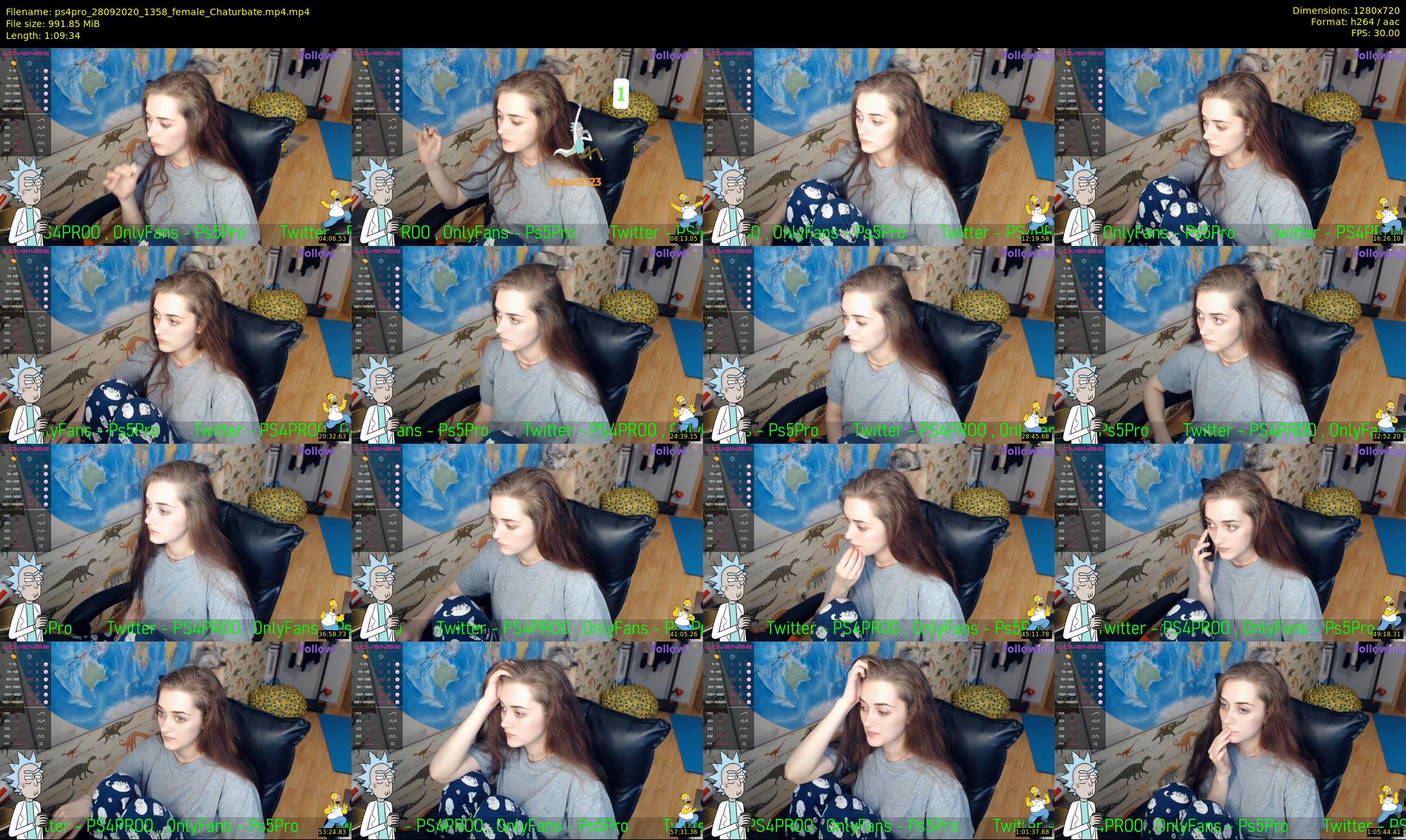 ps4pro — 70 minute Chaturbate female cam show recording, 720p, Sep 28, 2020