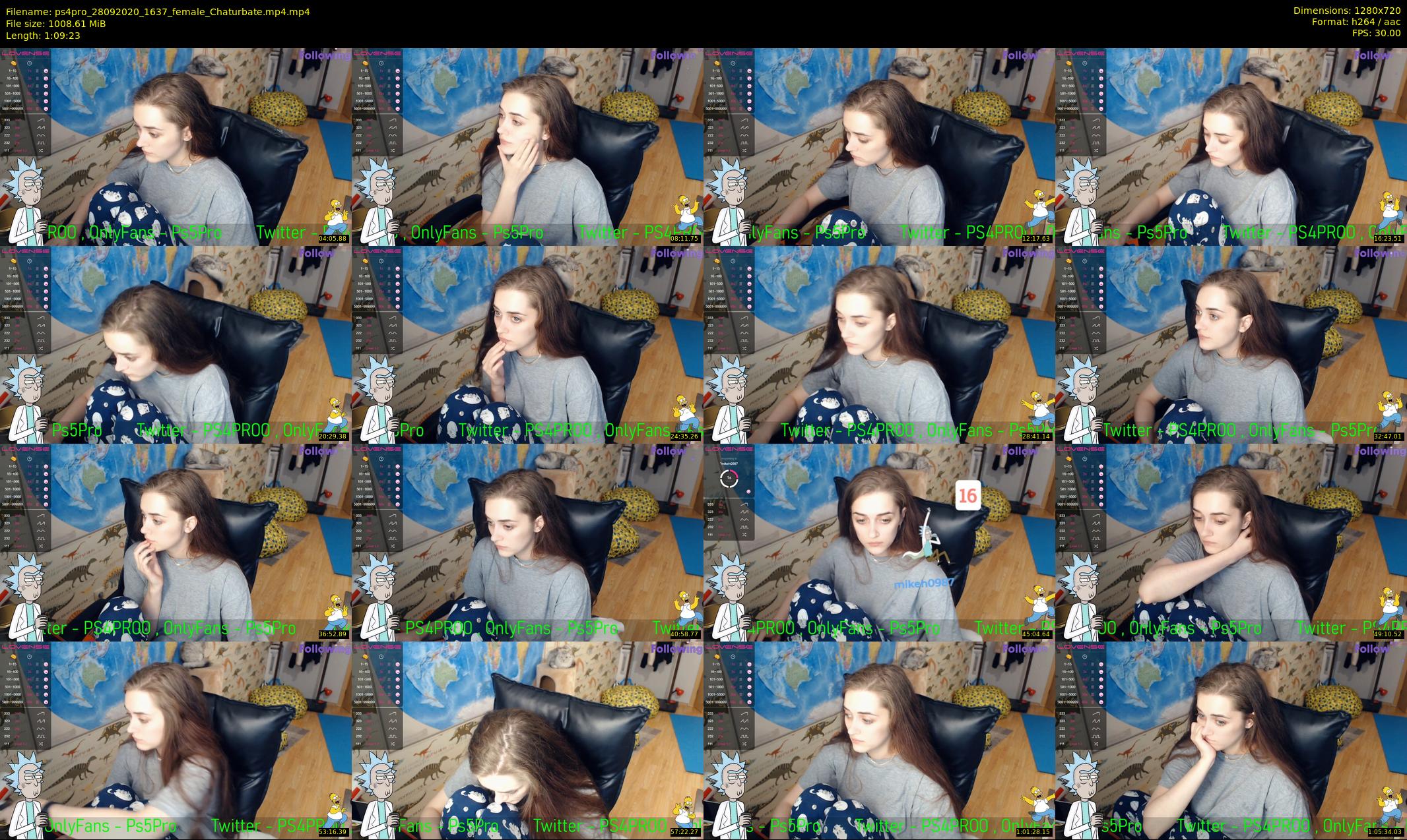 ps4pro — 70 minute Chaturbate female cam show recording, 720p, Sep 28, 2020