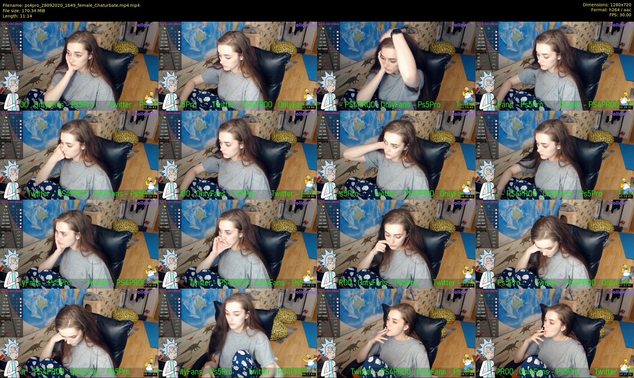 ps4pro — 12 minute Chaturbate female cam show recording, 720p, Sep 28, 2020