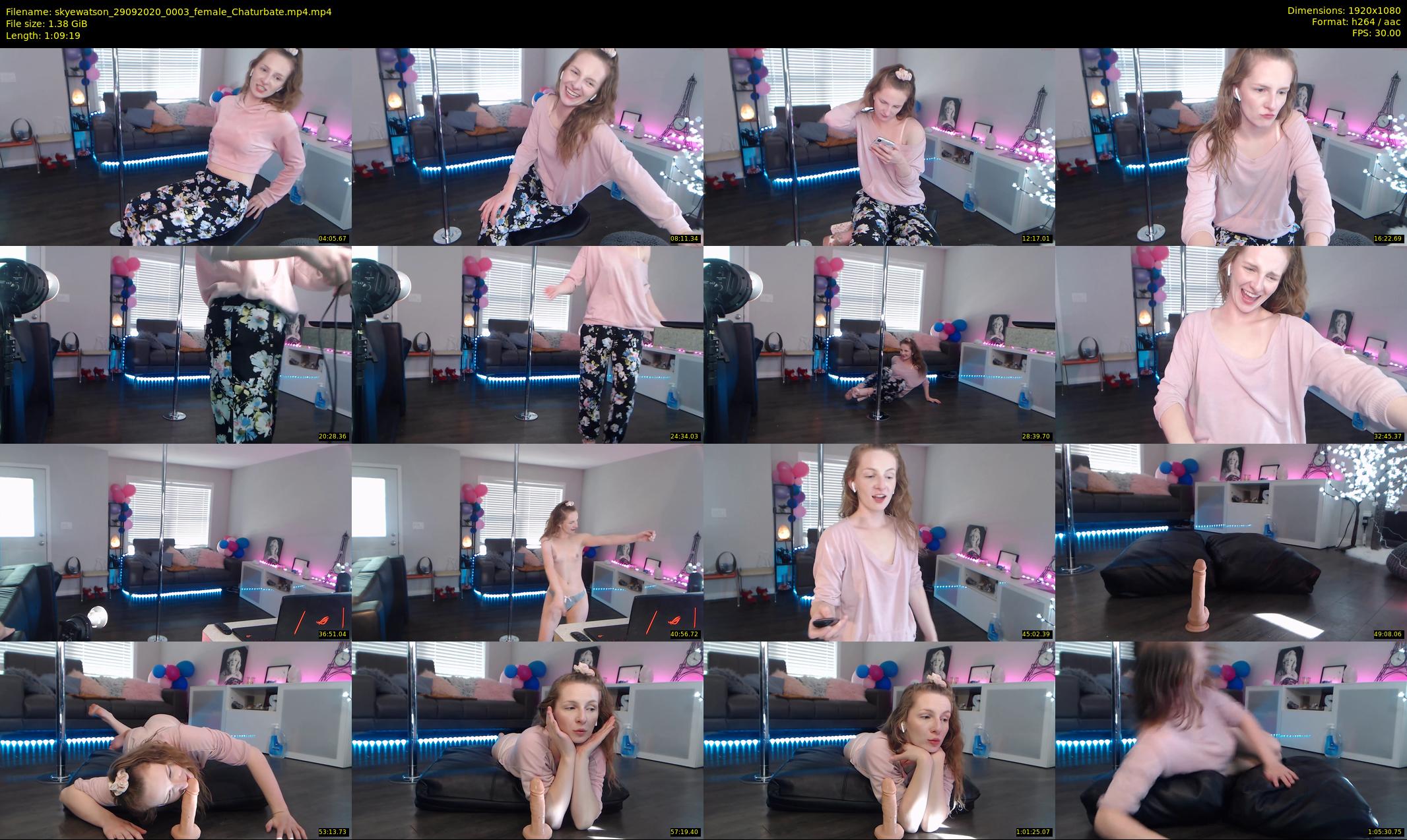 skyewatson — 70 minute Chaturbate female cam show recording, 1080p, Sep 29, 2020