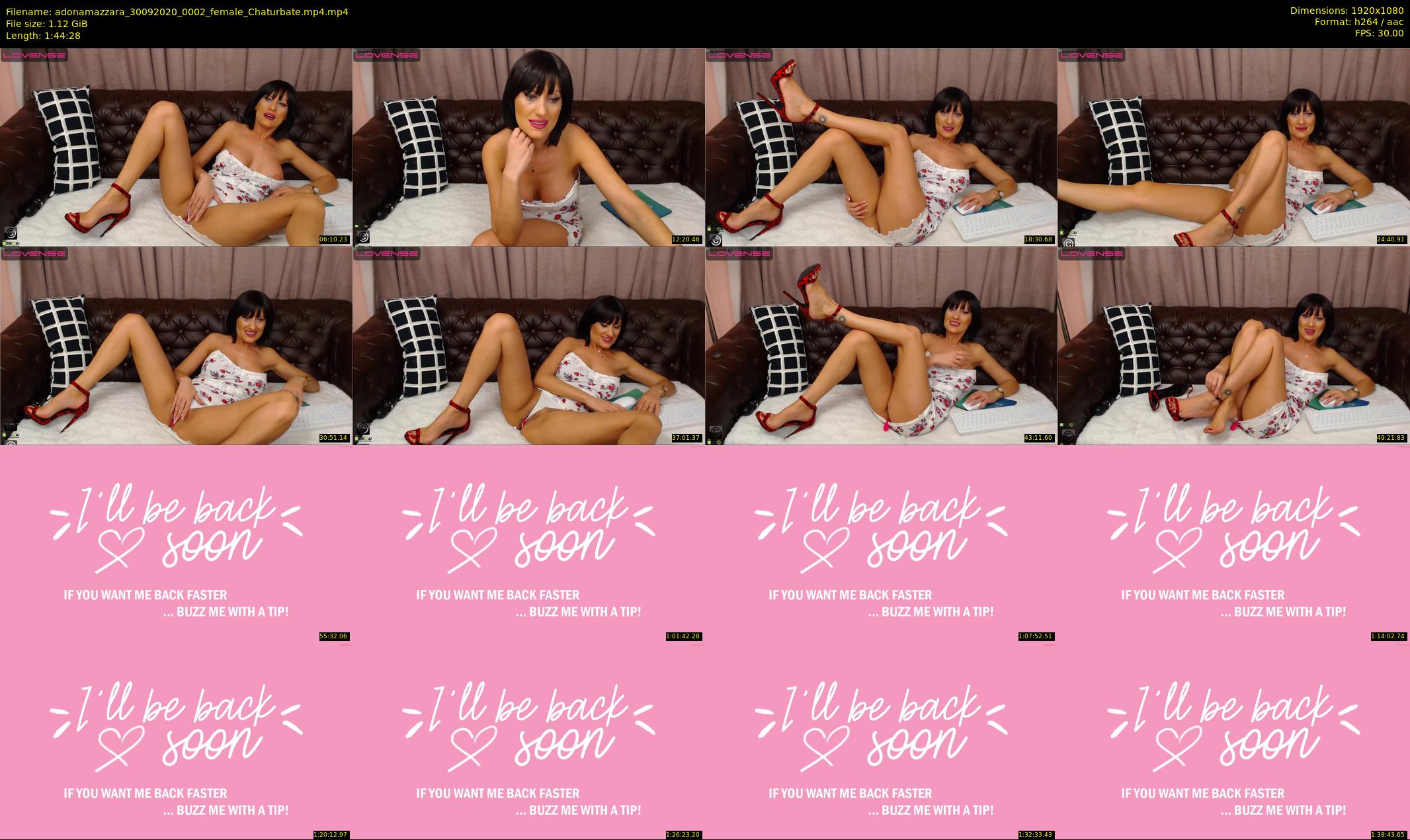 adonamazzara — 105 minute Chaturbate female cam show recording, 1080p, Sep 30, 2020