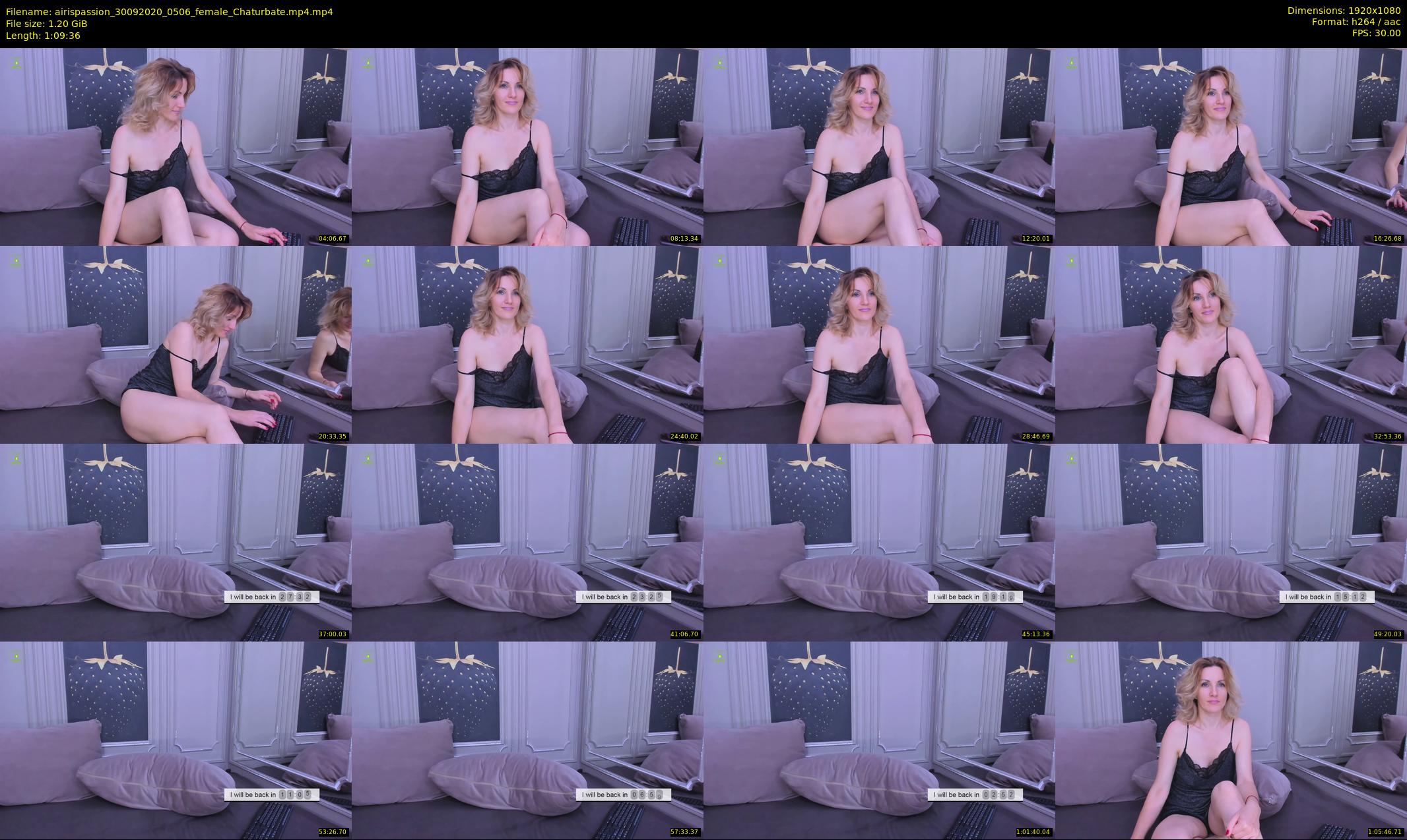 airispassion — 70 minute Chaturbate female cam show recording, 1080p, Sep 30, 2020