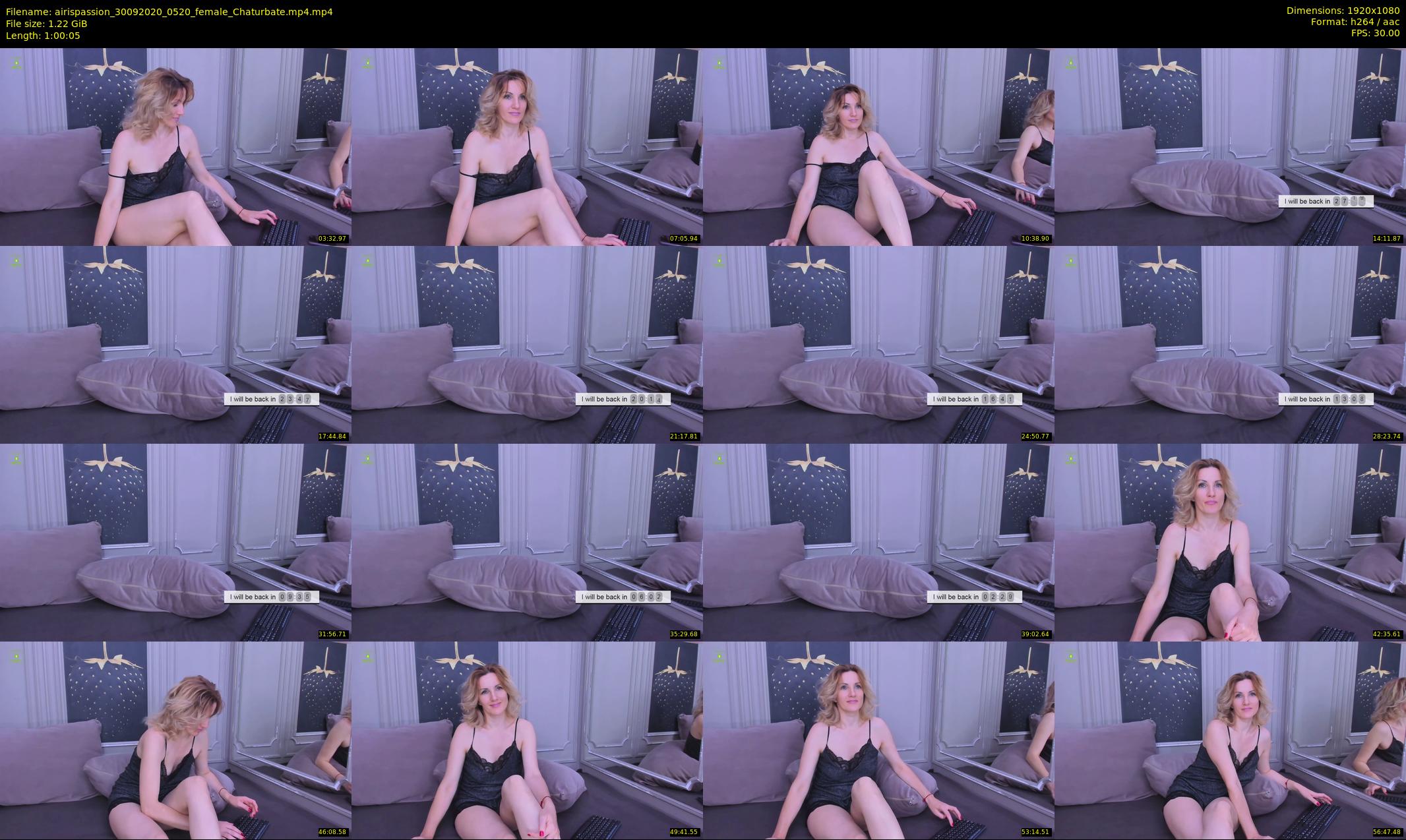 airispassion — 61 minute Chaturbate female cam show recording, 1080p, Sep 30, 2020