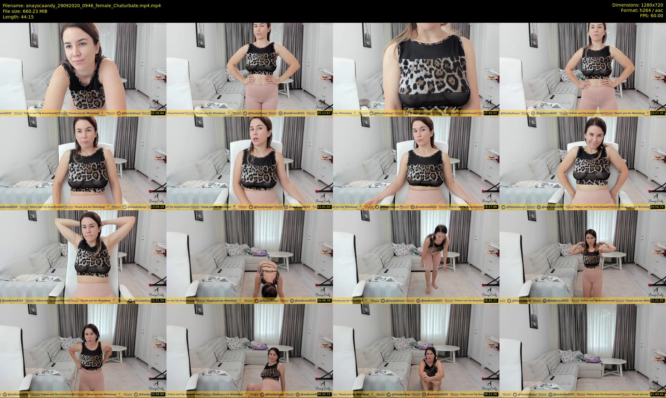 anayscaandy — 45 minute Chaturbate female cam show recording, 720p, Sep 29, 2020