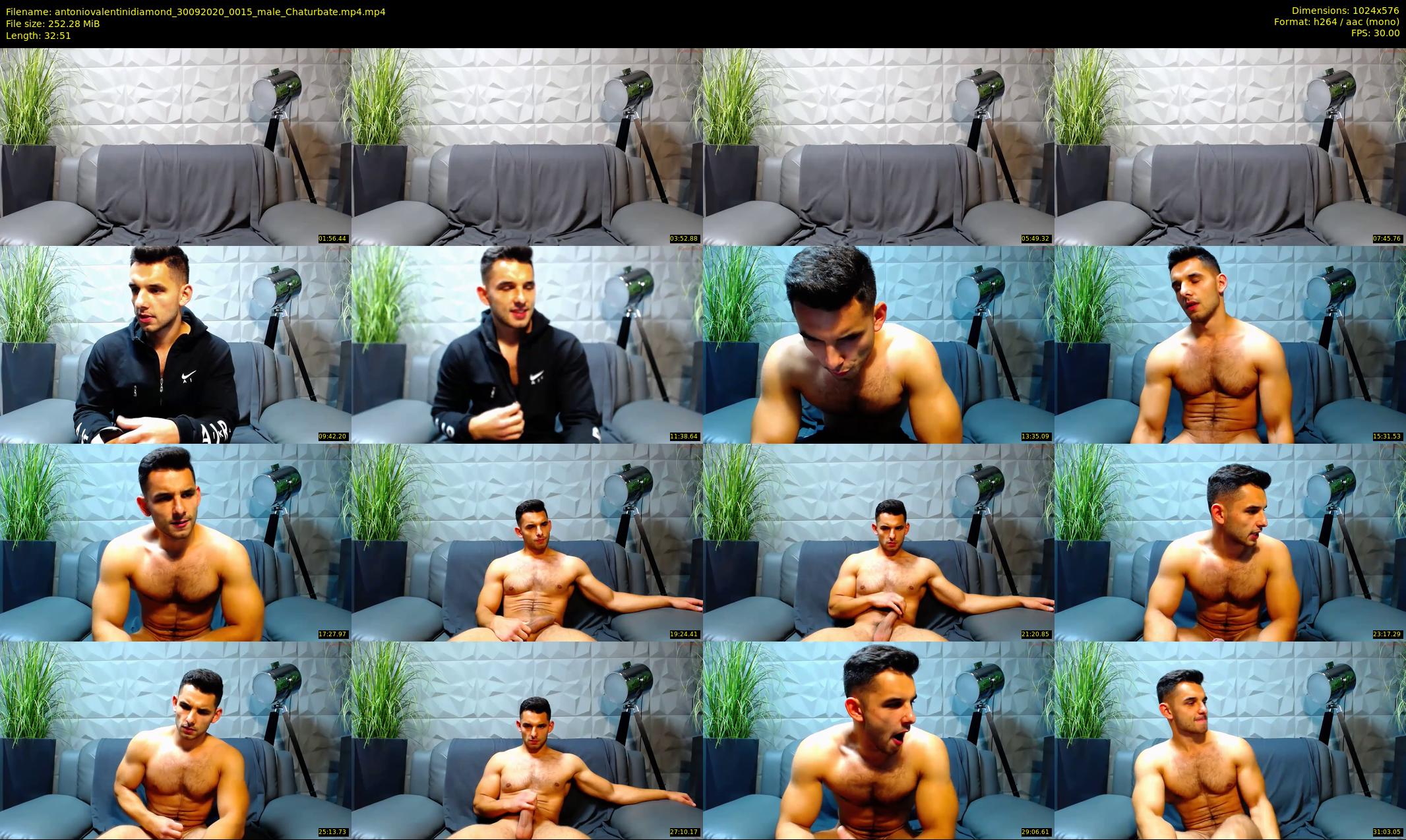 antoniovalentinidiamond — 33 minute Chaturbate male cam show recording, 480p, Sep 30, 2020