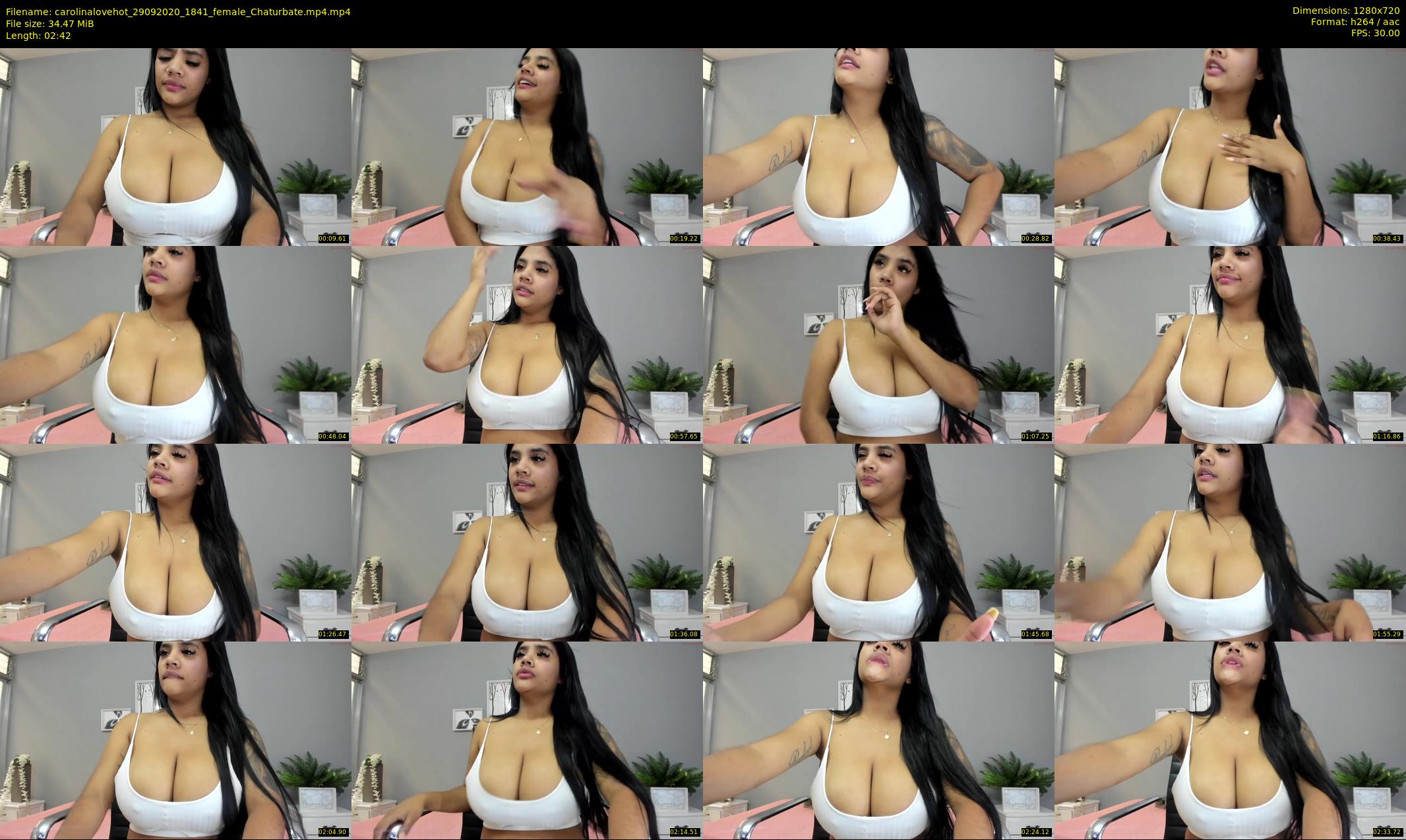 carolinalovehot — 3 minute Chaturbate female cam show recording, 720p, Sep 29, 2020