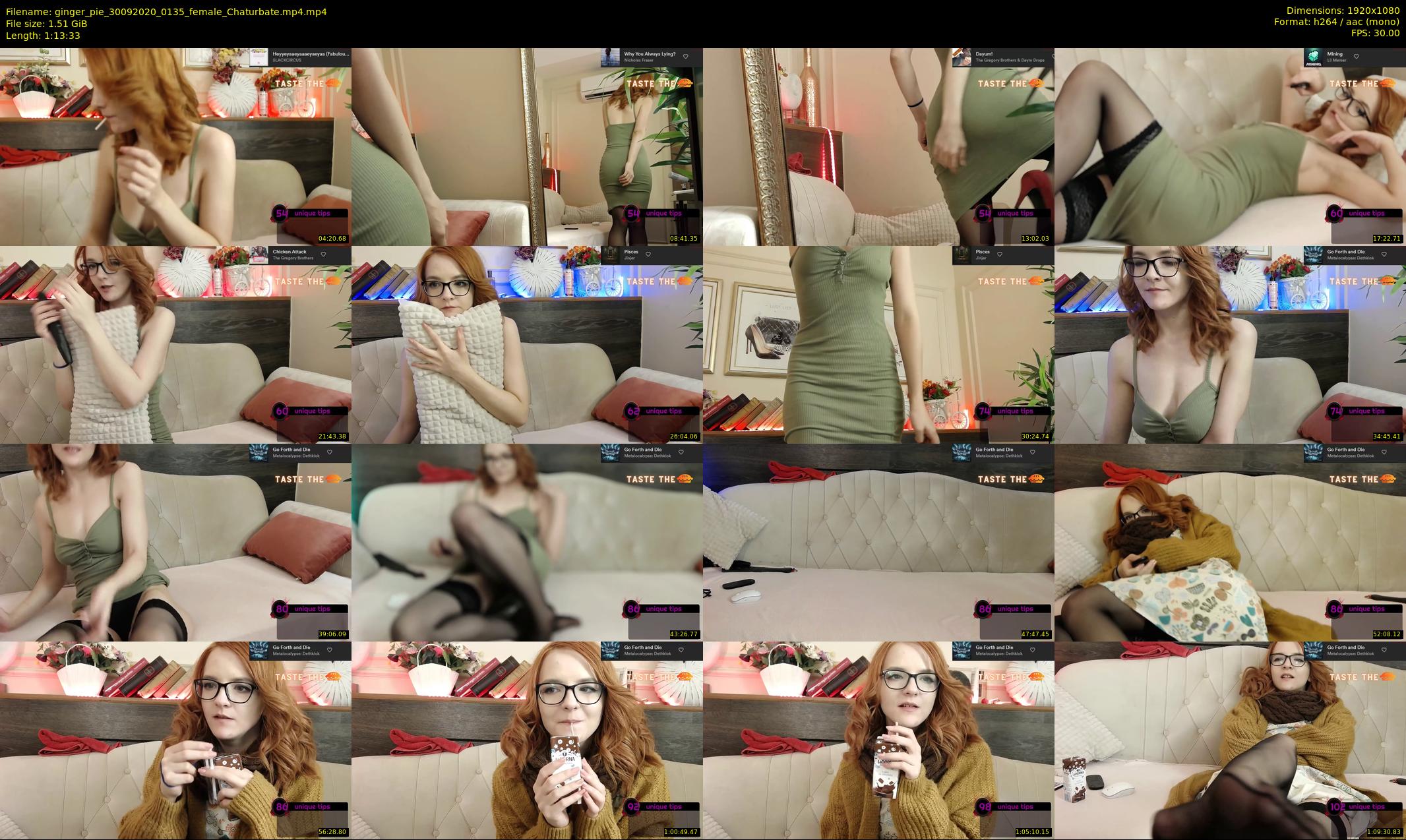ginger_pie — 74 minute Chaturbate female cam show recording, 1080p, Sep 30, 2020