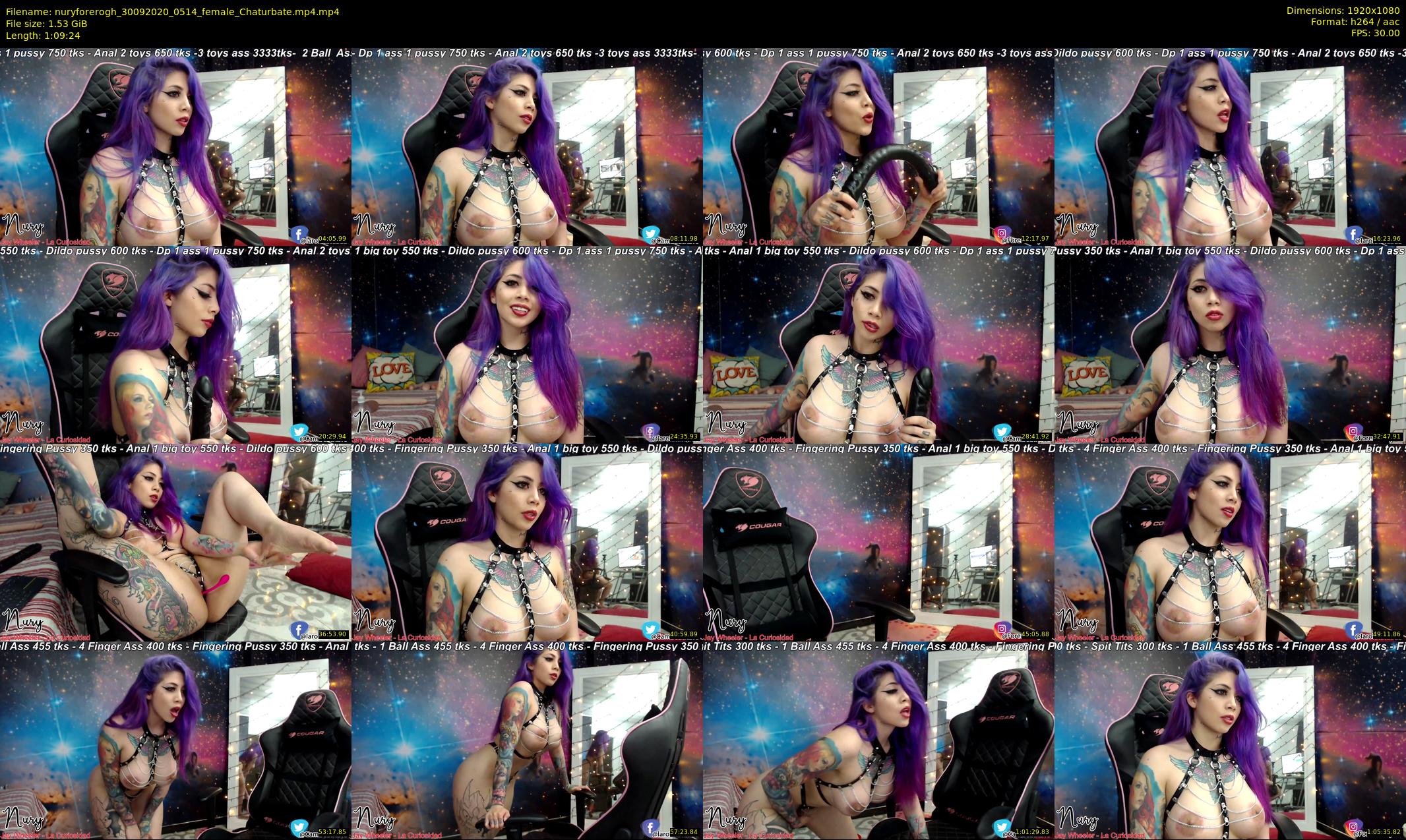 nuryforerogh — 70 minute Chaturbate female cam show recording, 1080p, Sep 30, 2020