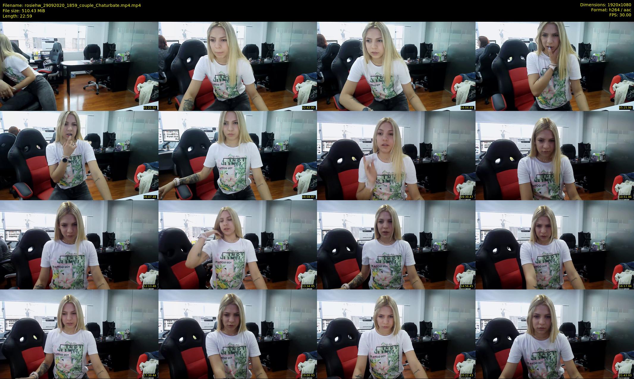 rosiehw — 23 minute Chaturbate couple cam show recording, 1080p, Sep 29, 2020