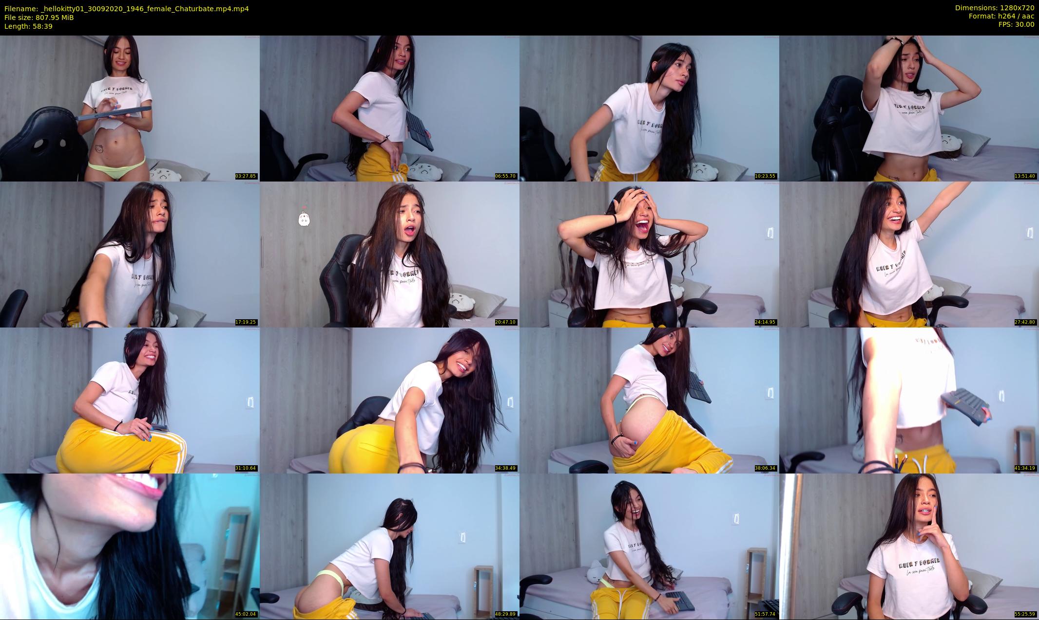 _hellokitty01 — 59 minute Chaturbate female cam show recording, 720p, Sep 30, 2020