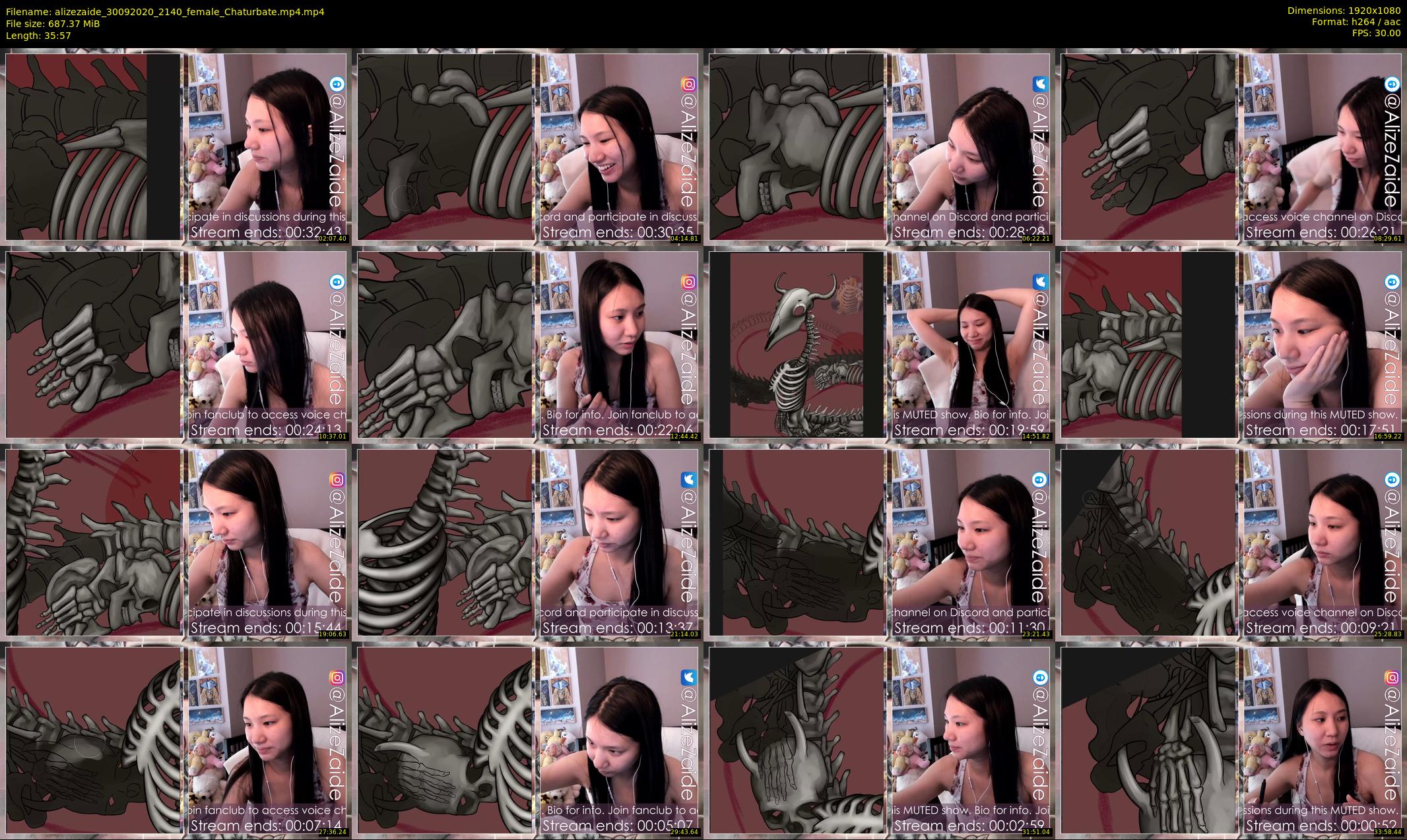 alizezaide — 36 minute Chaturbate female cam show recording, 1080p, Sep 30, 2020