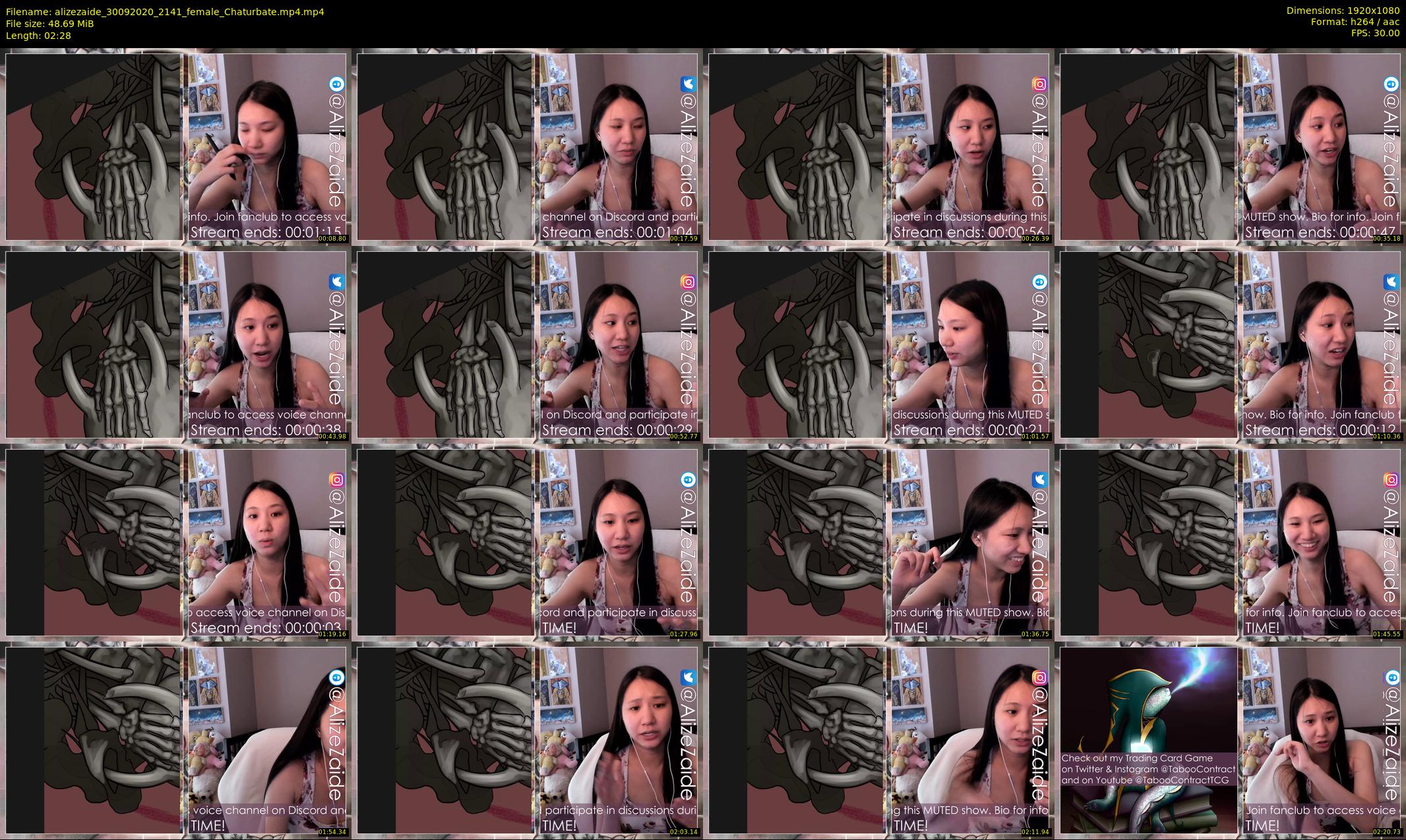 alizezaide — 3 minute Chaturbate female cam show recording, 1080p, Sep 30, 2020