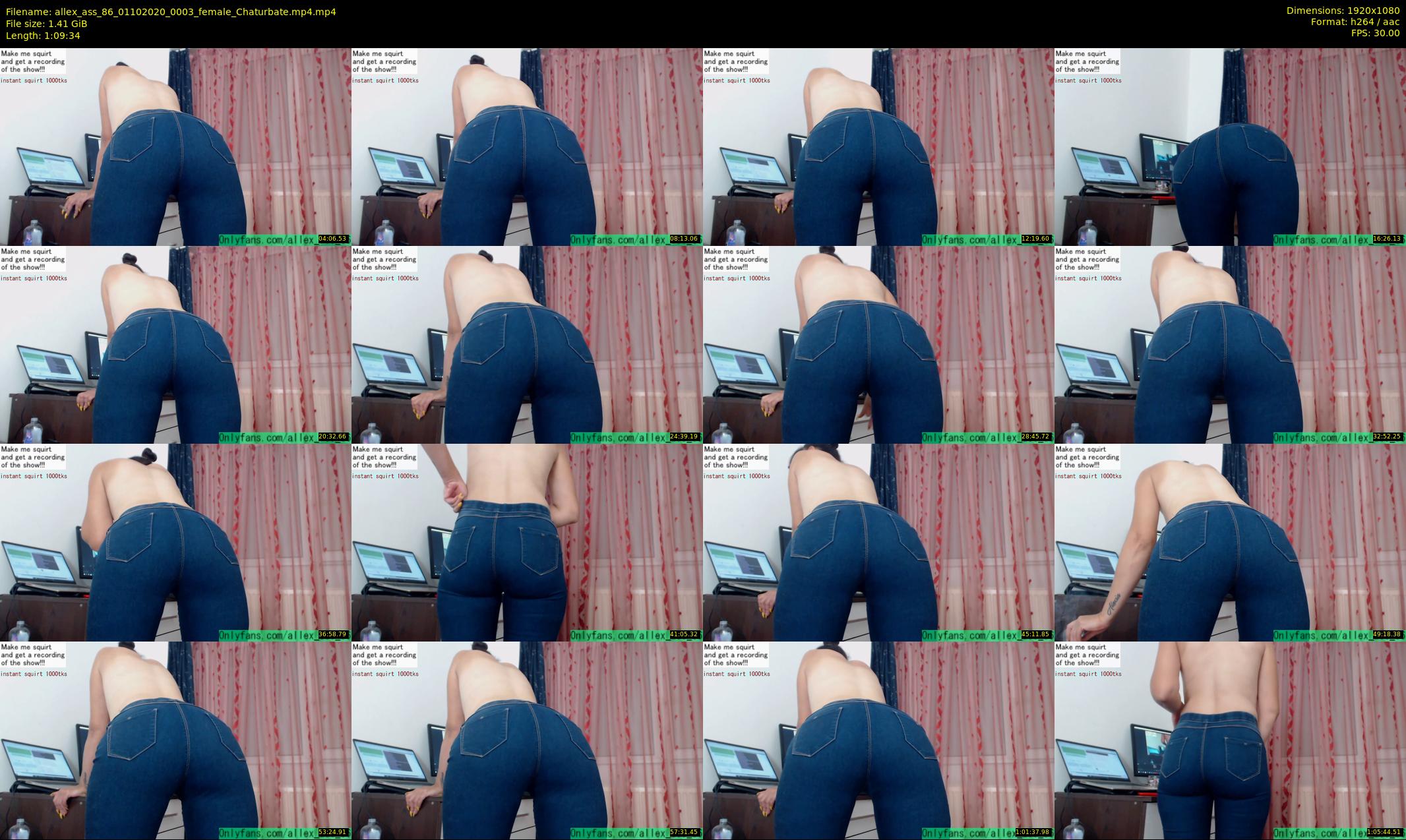 allex_ass_86 — 70 minute Chaturbate female cam show recording, 1080p, Oct 1, 2020