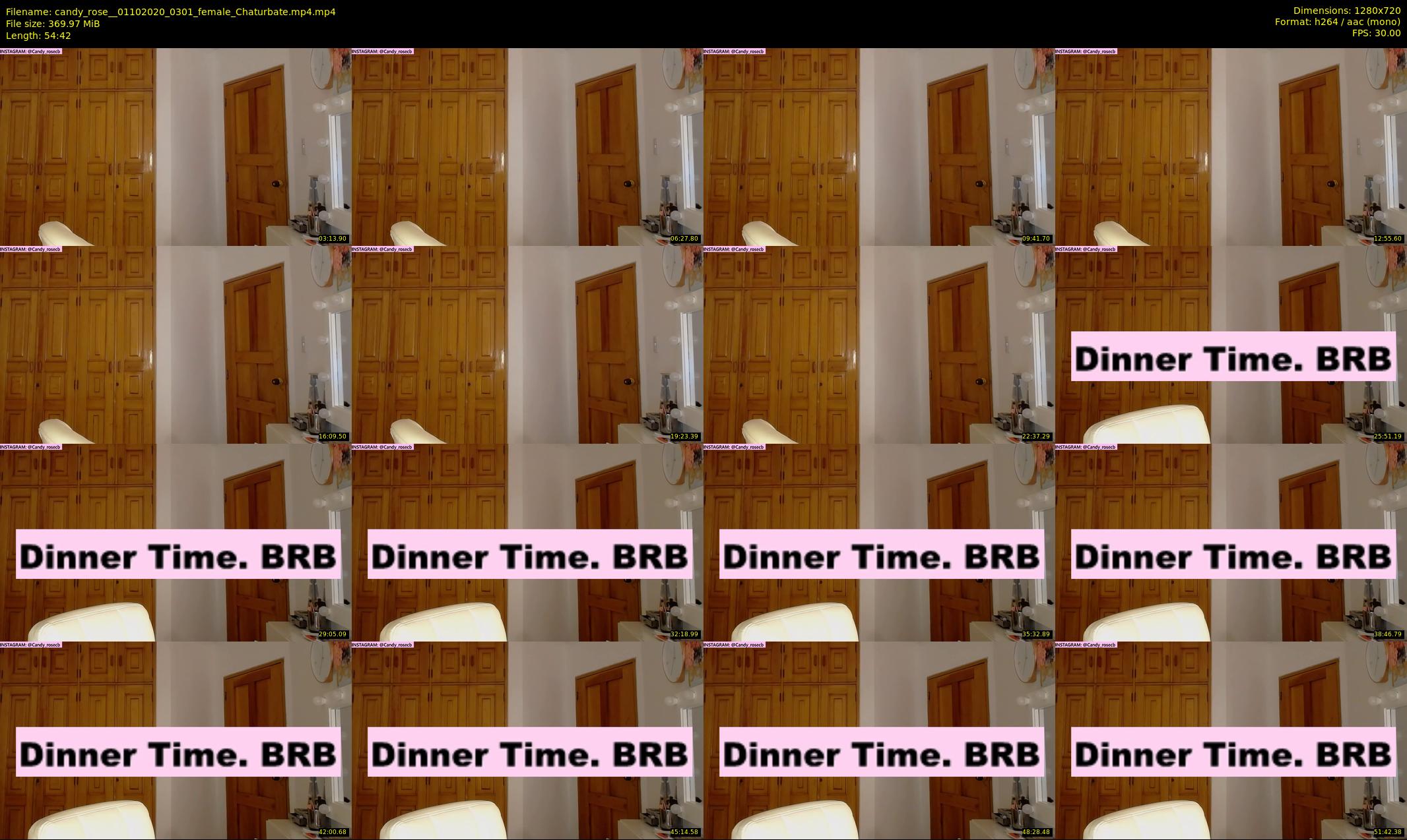 candy_rose_ — 55 minute Chaturbate female cam show recording, 720p, Oct 1, 2020
