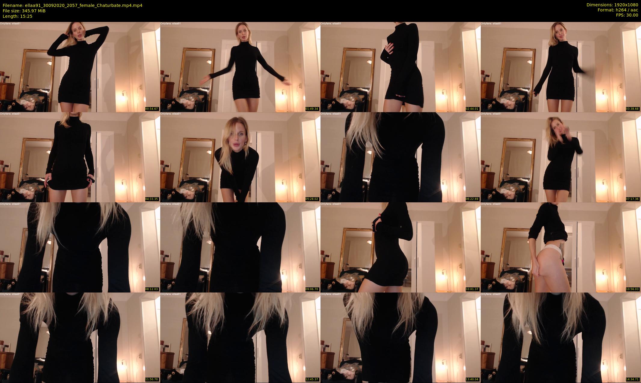 ellaa91 — 16 minute Chaturbate female cam show recording, 1080p, Sep 30, 2020