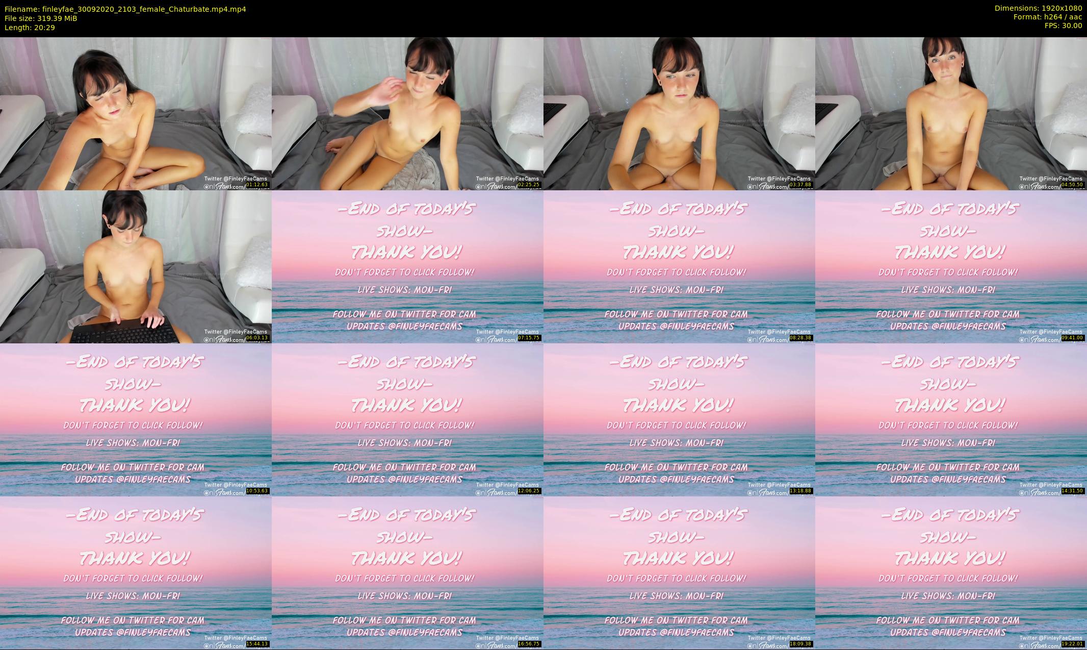 finleyfae — 21 minute Chaturbate female cam show recording, 1080p, Sep 30, 2020