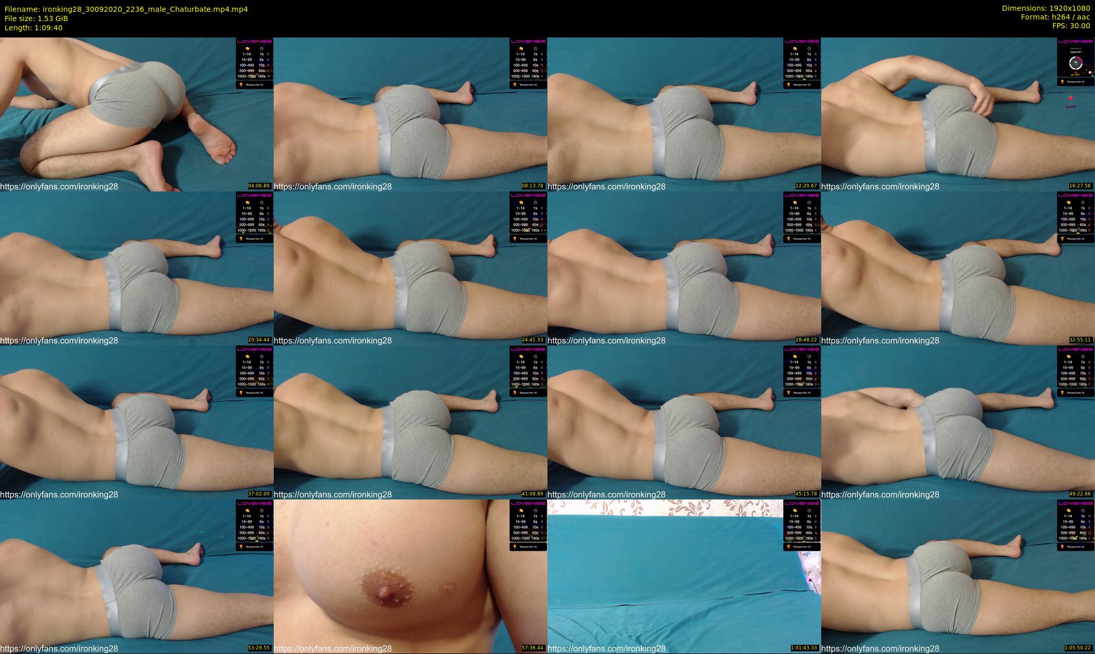ironking28 — 70 minute Chaturbate male cam show recording, 1080p, Sep 30, 2020
