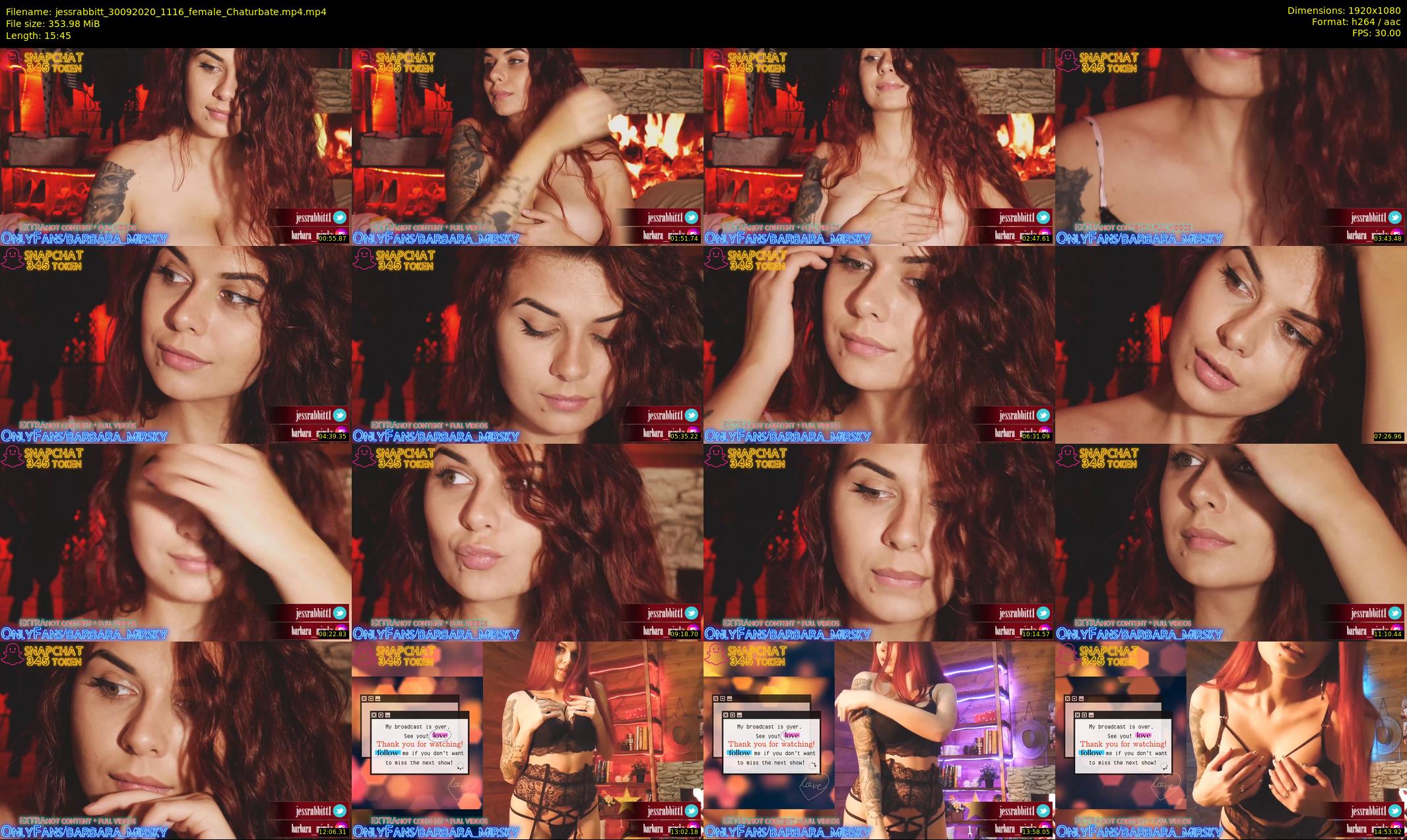 jessrabbitt — 16 minute Chaturbate female cam show recording, 1080p, Sep 30, 2020