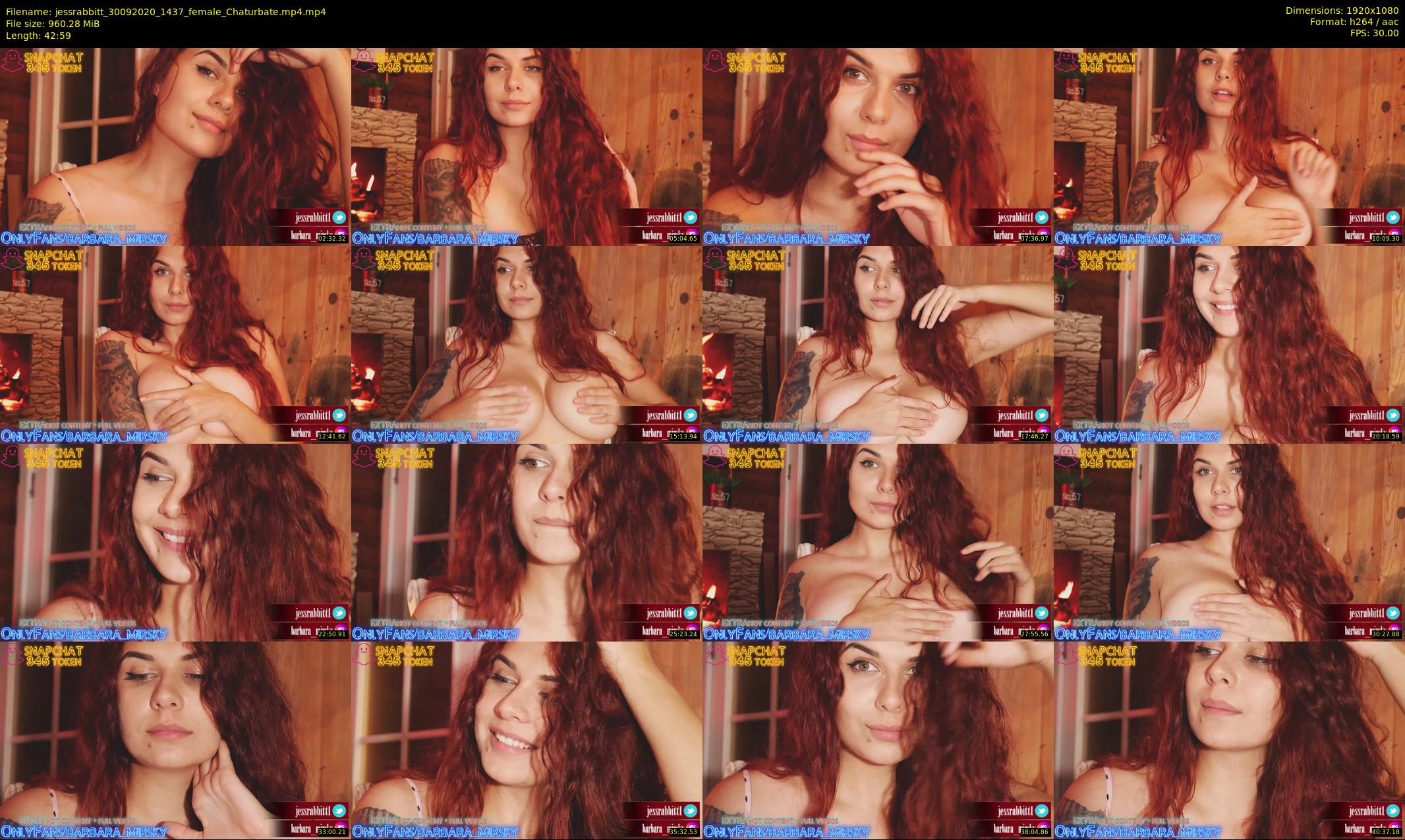 jessrabbitt — 43 minute Chaturbate female cam show recording, 1080p, Sep 30, 2020
