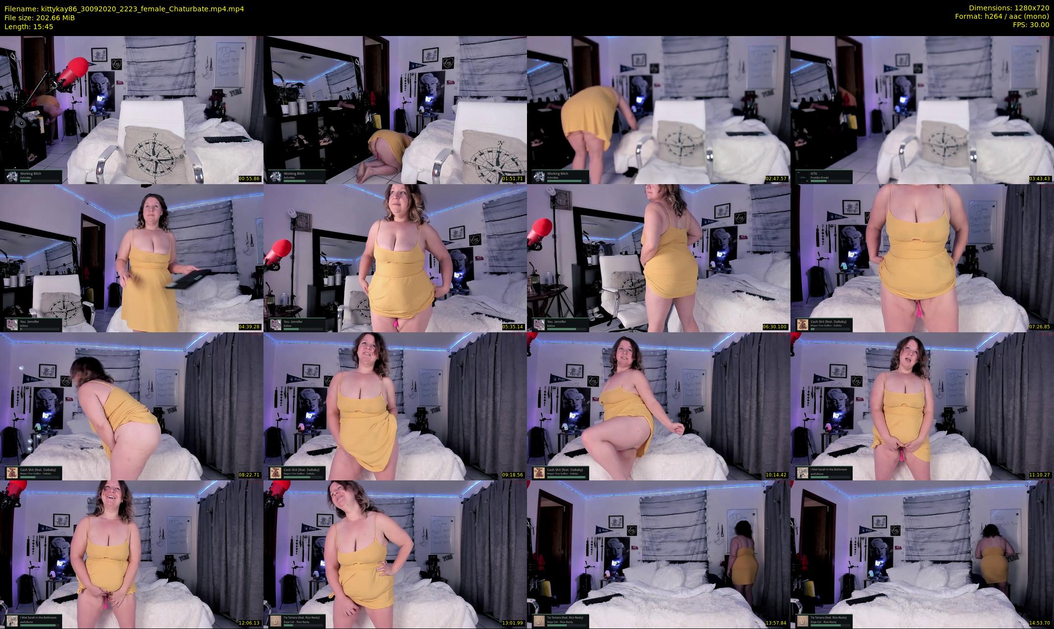 kittykay86 — 16 minute Chaturbate female cam show recording, 720p, Sep 30, 2020