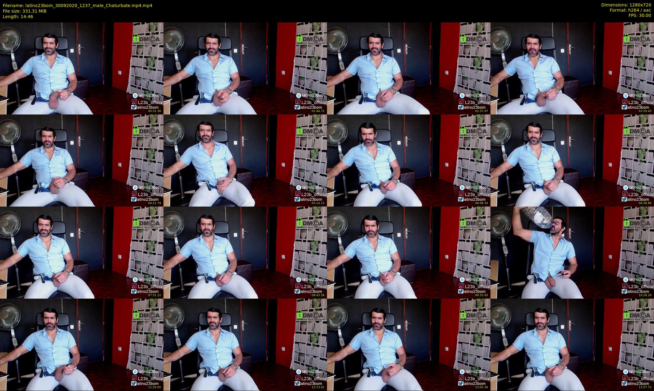latino23bom — 15 minute Chaturbate male cam show recording, 720p, Sep 30, 2020
