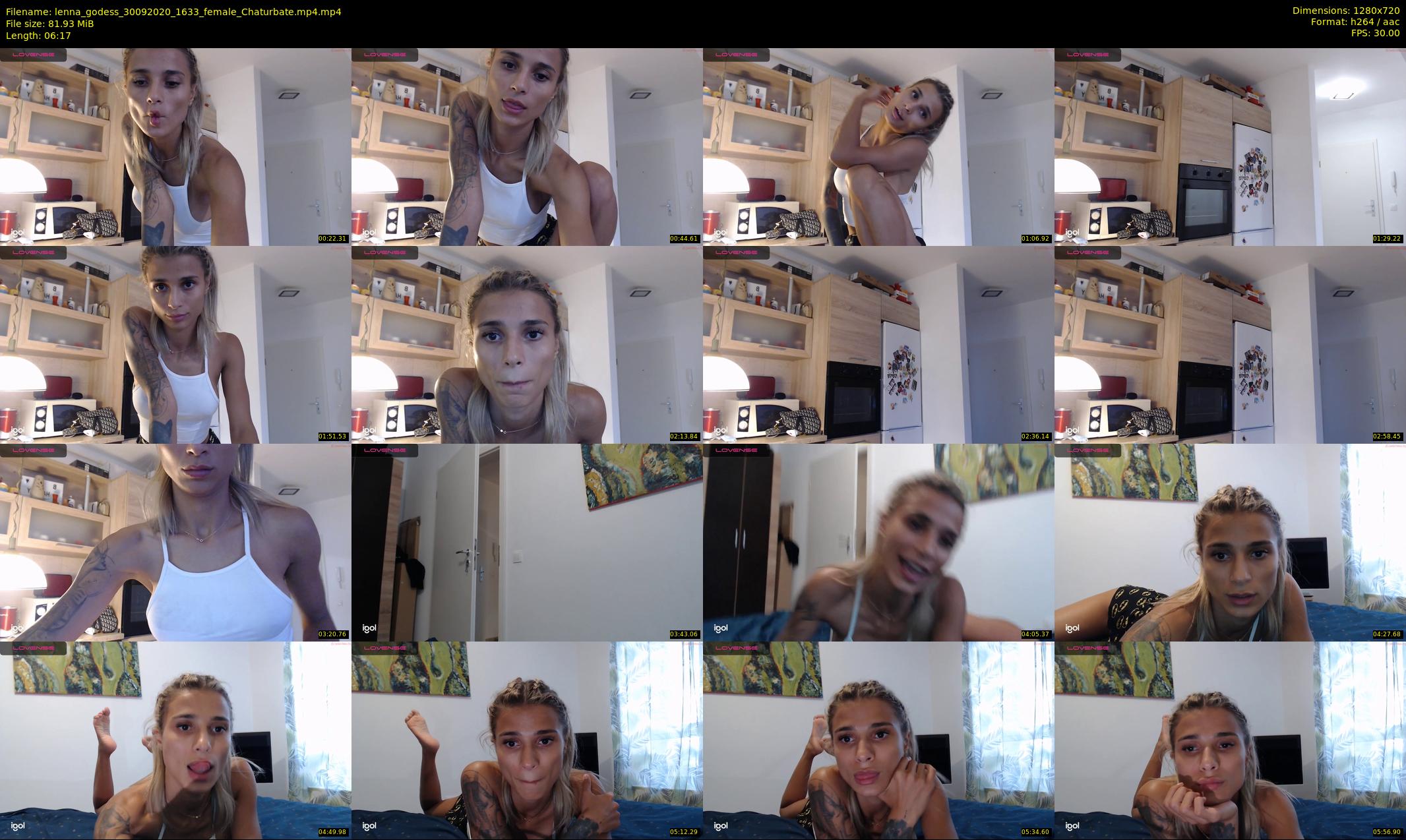 lenna_godess — 7 minute Chaturbate female cam show recording, 720p, Sep 30, 2020