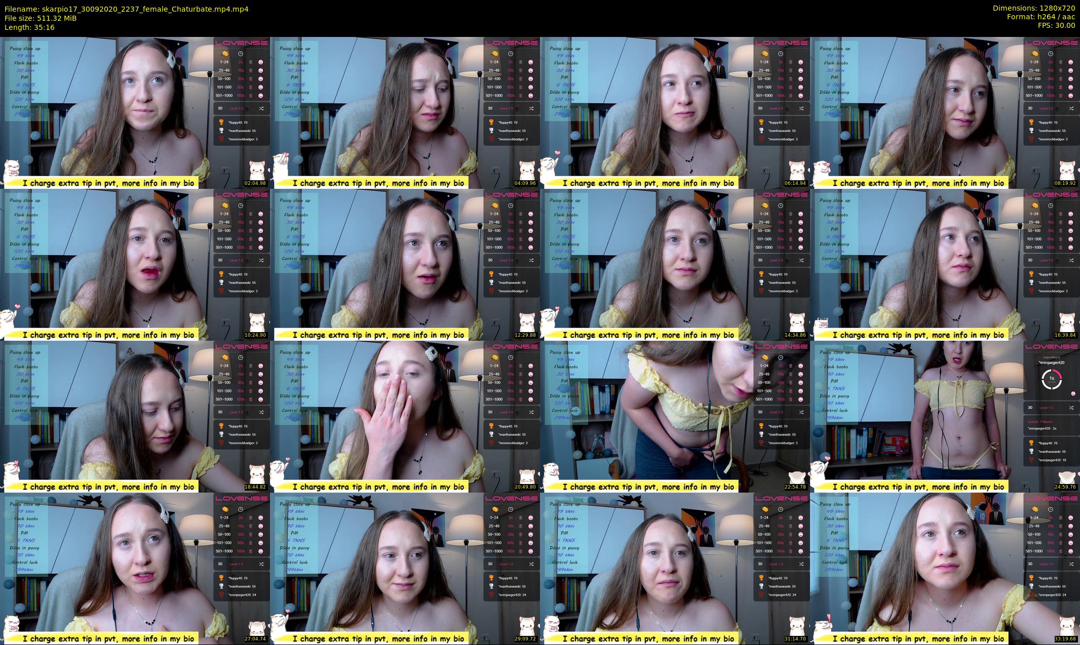 skarpio17 — 36 minute Chaturbate female cam show recording, 720p, Sep 30, 2020
