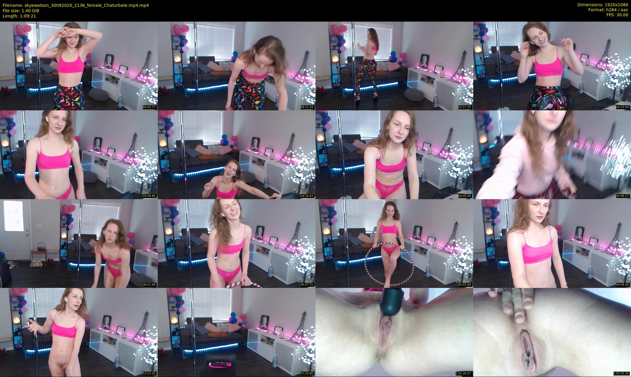 skyewatson — 70 minute Chaturbate female cam show recording, 1080p, Sep 30, 2020