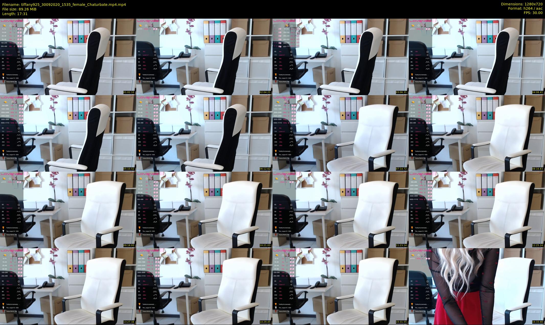 tiffany925 — 18 minute Chaturbate female cam show recording, 720p, Sep 30, 2020