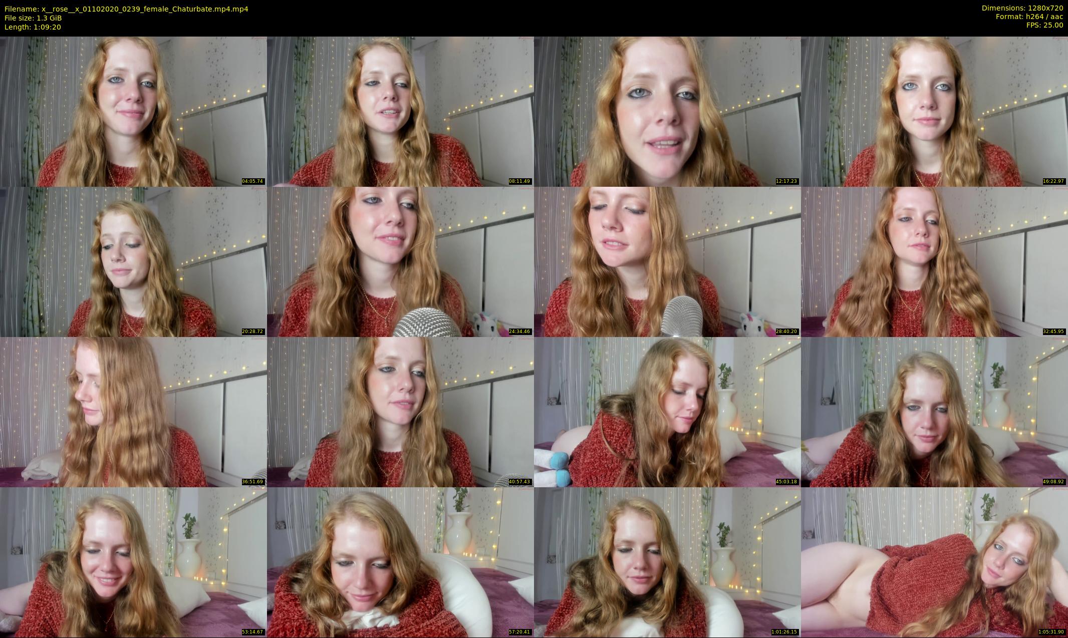 x__rose__x — 70 minute Chaturbate female cam show recording, 720p, Oct 1, 2020