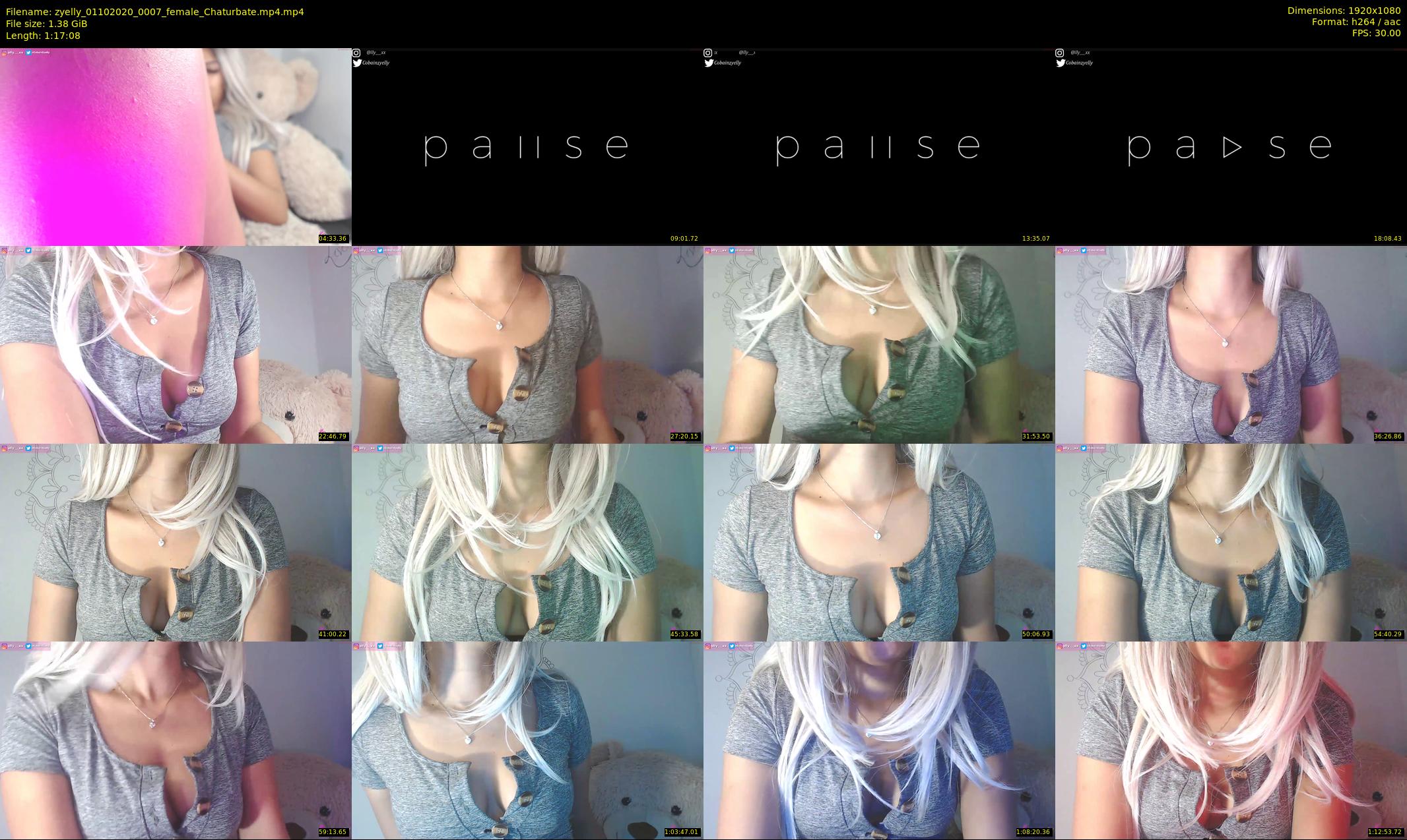 zyelly — 78 minute Chaturbate female cam show recording, 1080p, Oct 1, 2020