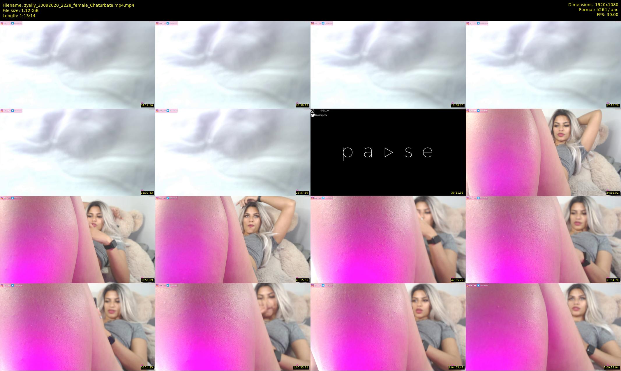 zyelly — 74 minute Chaturbate female cam show recording, 1080p, Sep 30, 2020