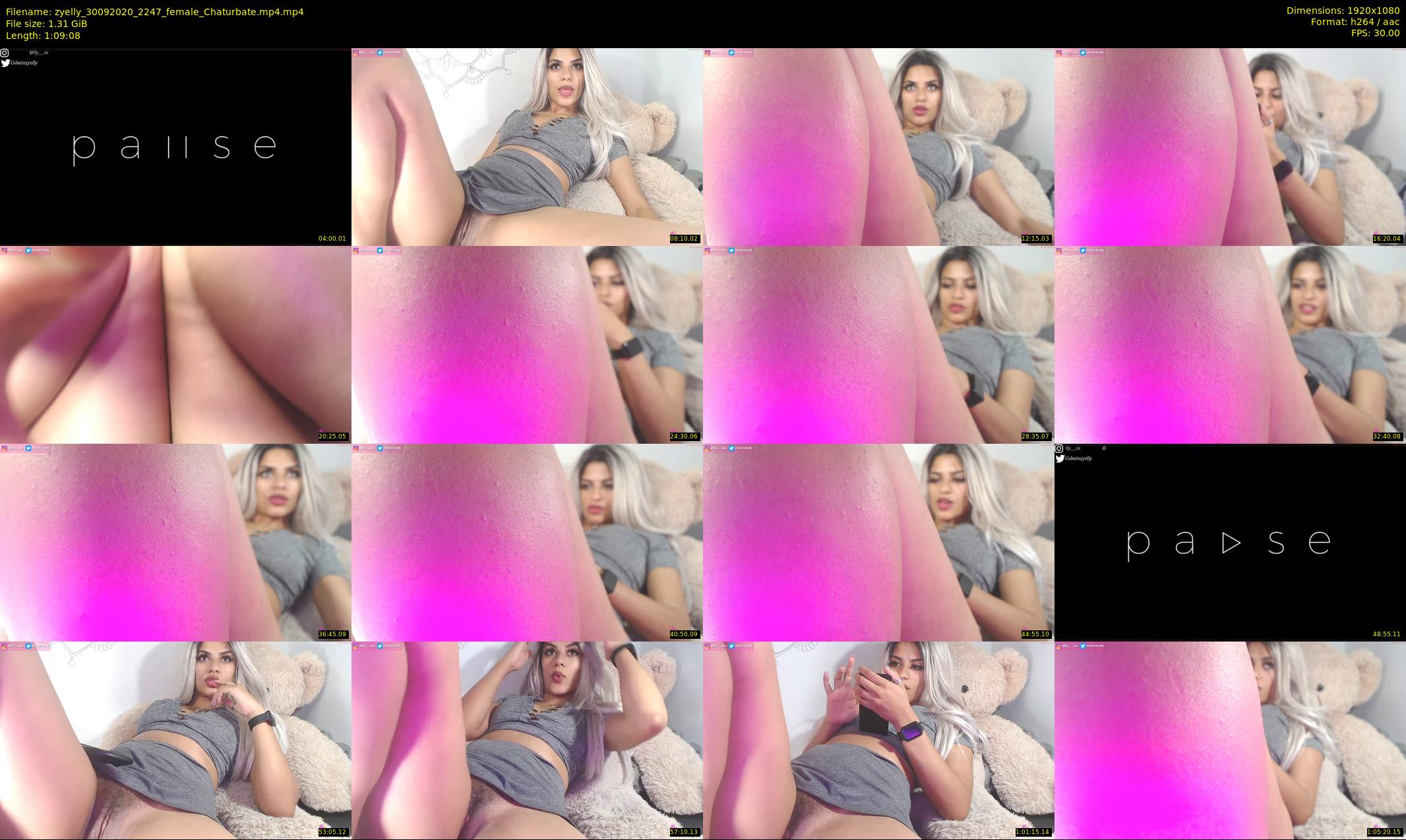 zyelly — 70 minute Chaturbate female cam show recording, 1080p, Sep 30, 2020