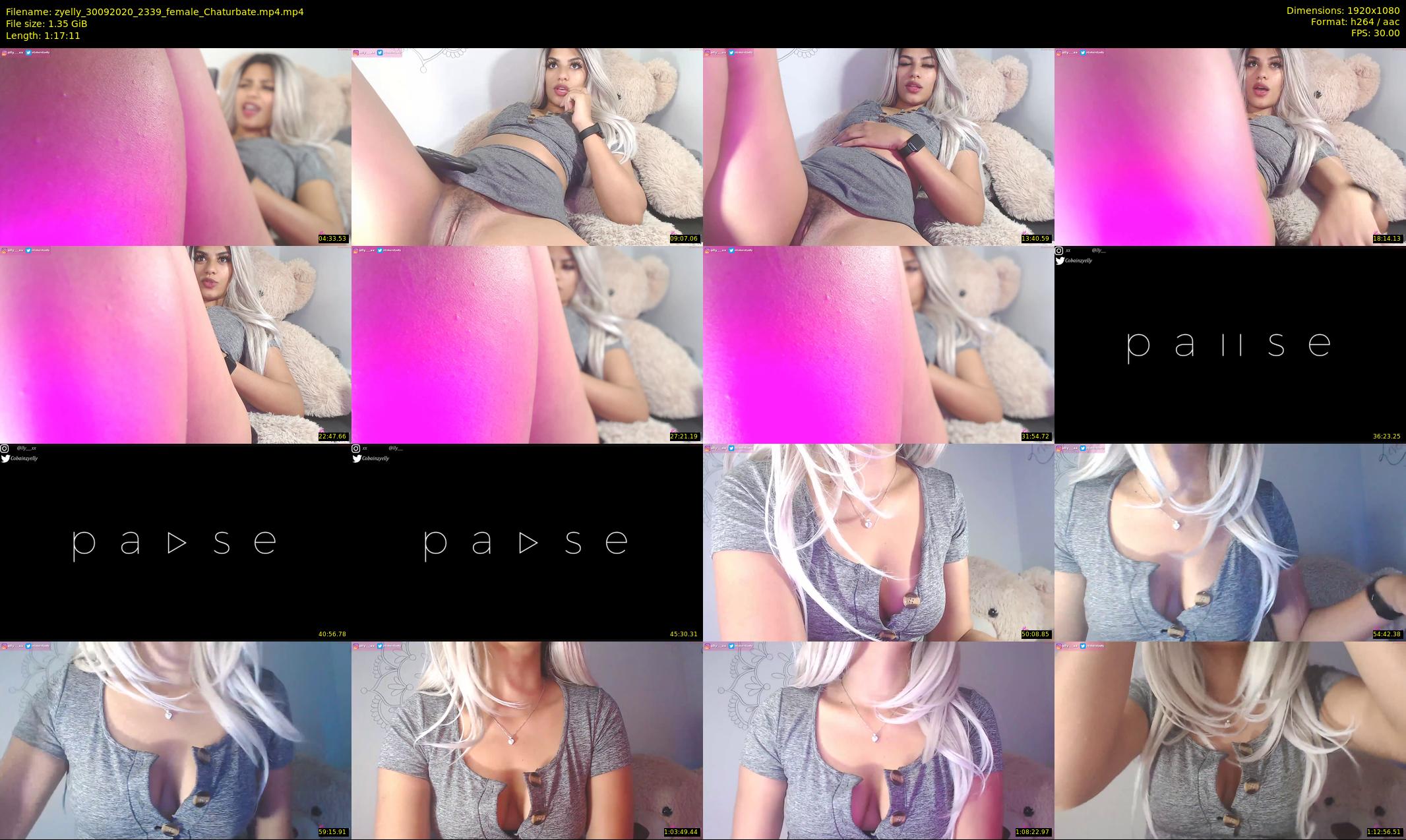 zyelly — 78 minute Chaturbate female cam show recording, 1080p, Sep 30, 2020