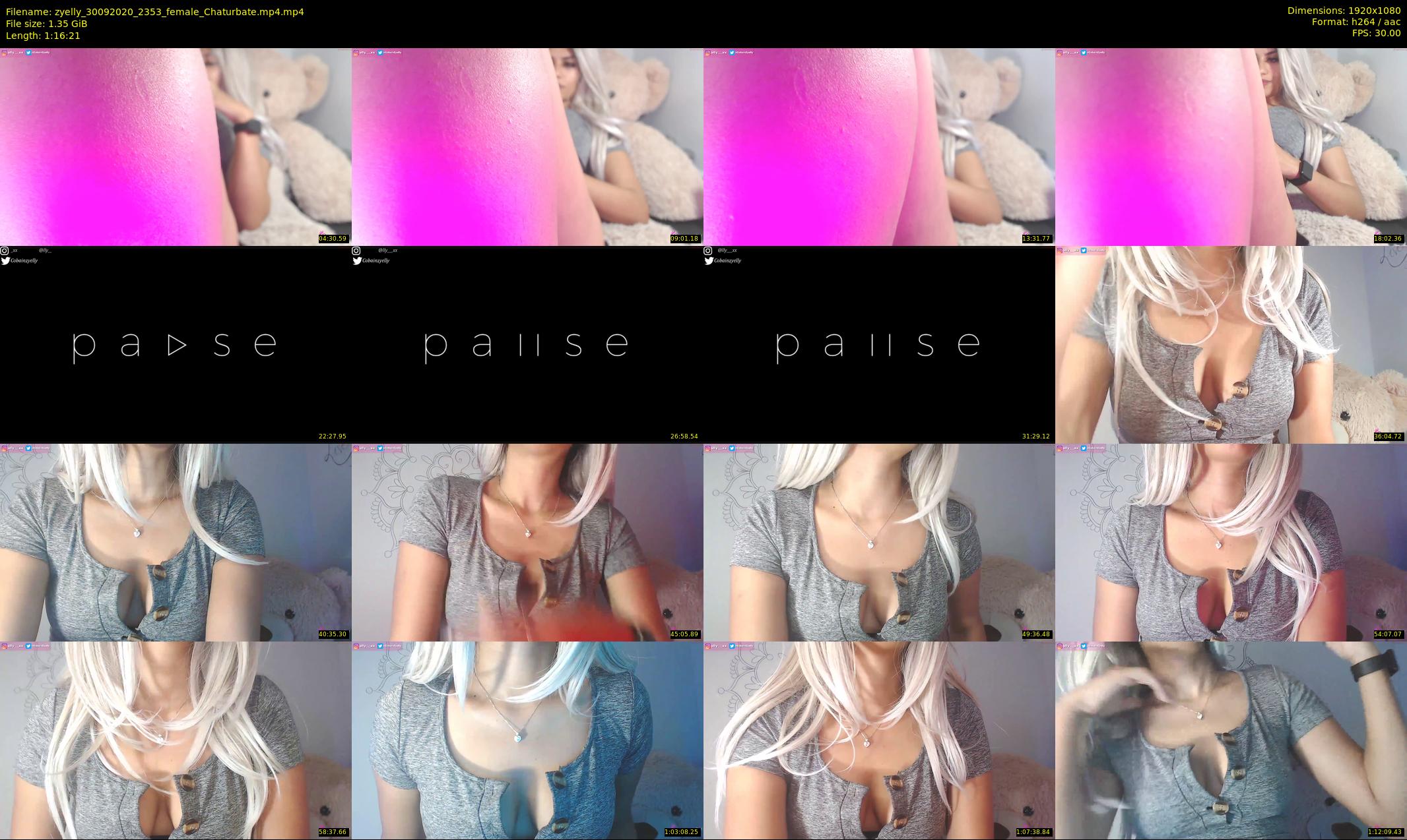 zyelly — 77 minute Chaturbate female cam show recording, 1080p, Sep 30, 2020
