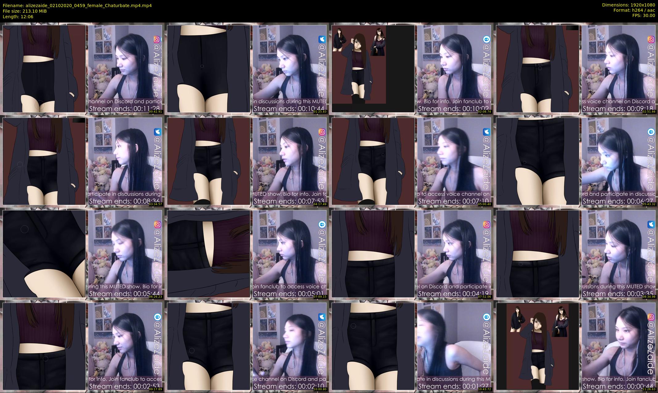 alizezaide — 13 minute Chaturbate female cam show recording, 1080p, Oct 2, 2020