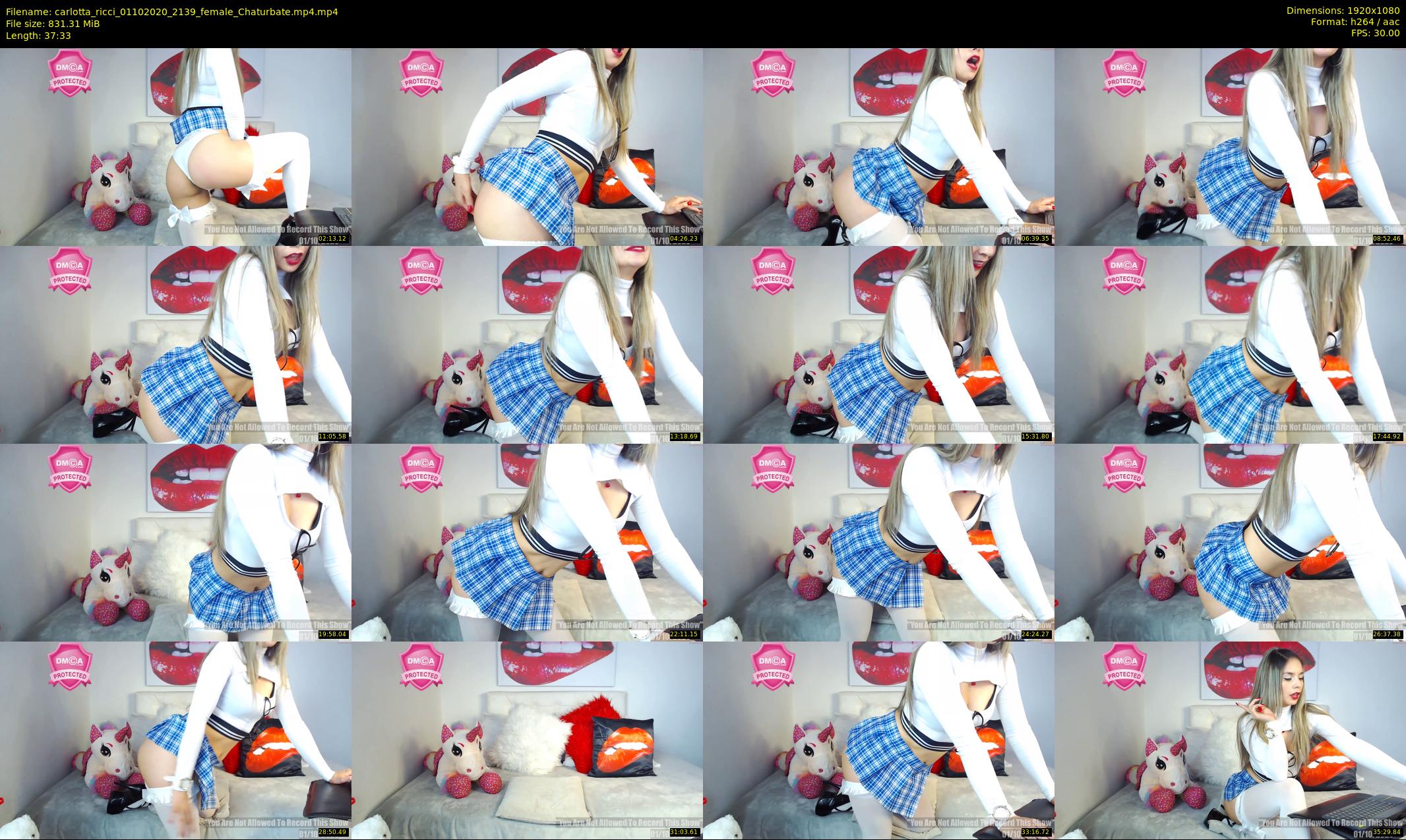 carlotta_ricci — 38 minute Chaturbate female cam show recording, 1080p, Oct 1, 2020