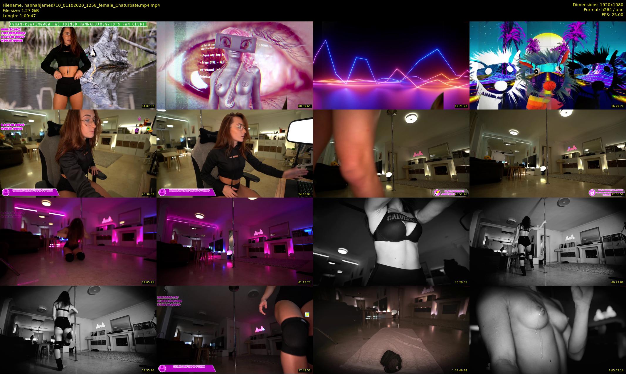 hannahjames710 — 70 minute Chaturbate female cam show recording, 1080p, Oct 1, 2020