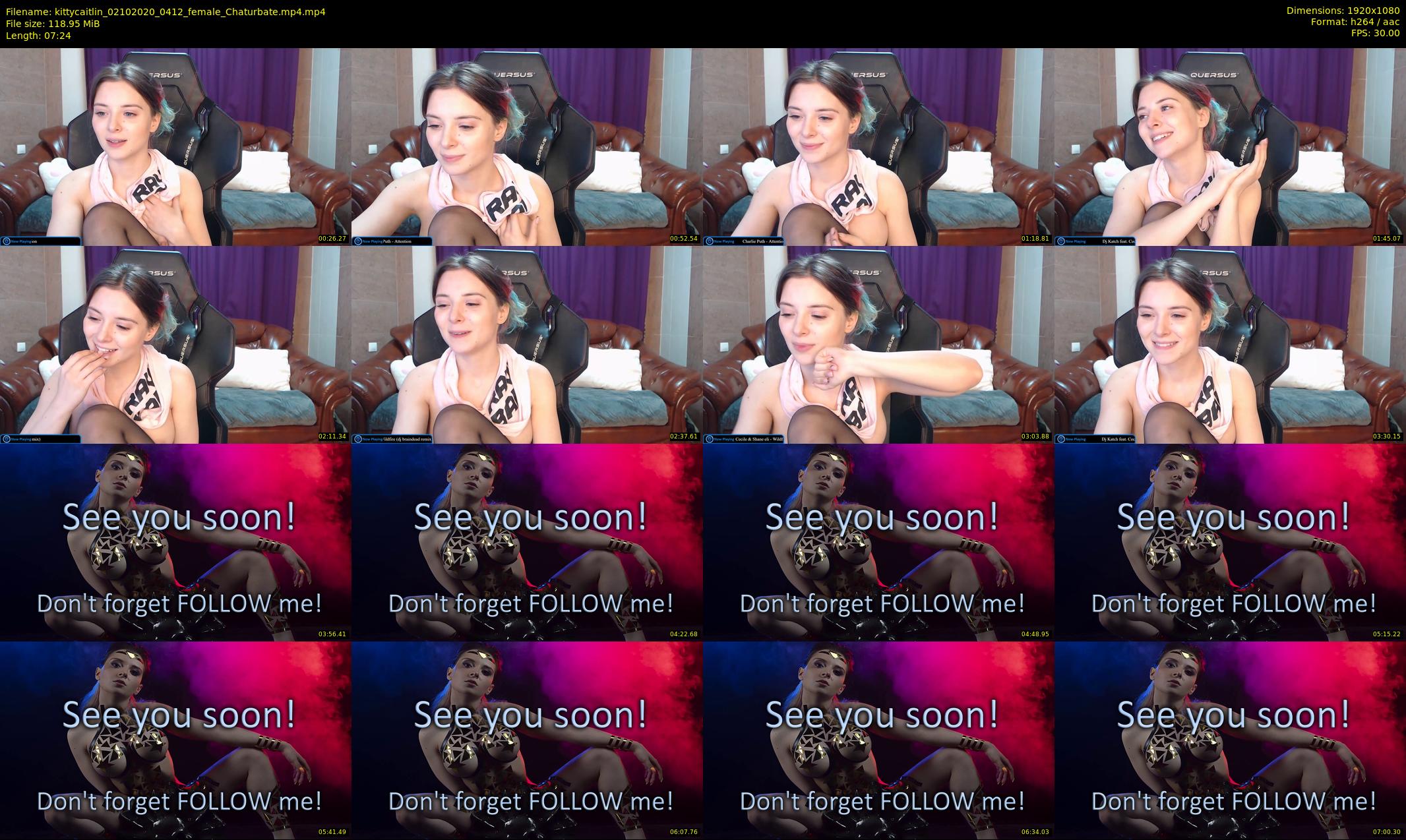 kittycaitlin — 8 minute Chaturbate female cam show recording, 1080p, Oct 2, 2020