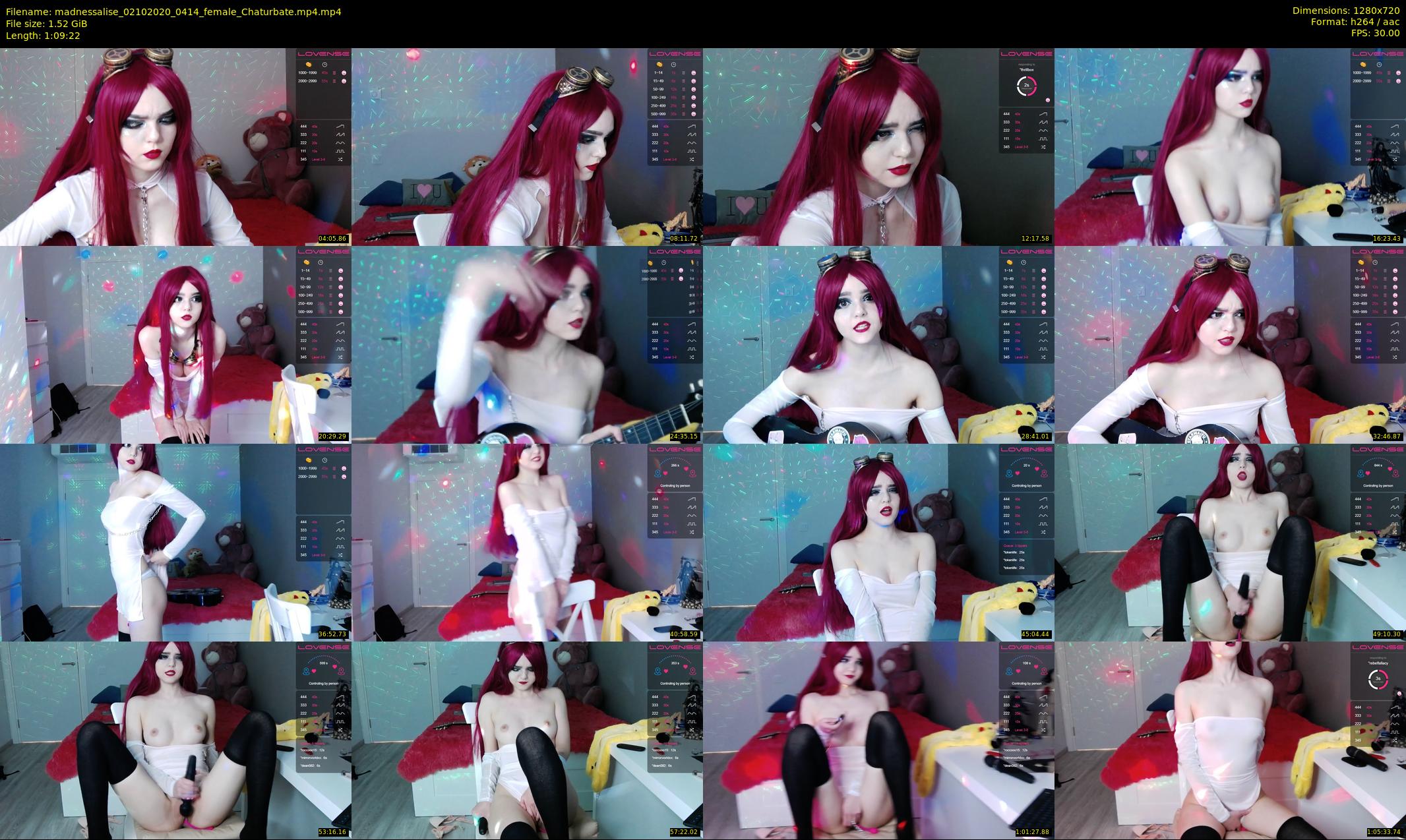 madnessalise — 70 minute Chaturbate female cam show recording, 720p, Oct 2, 2020