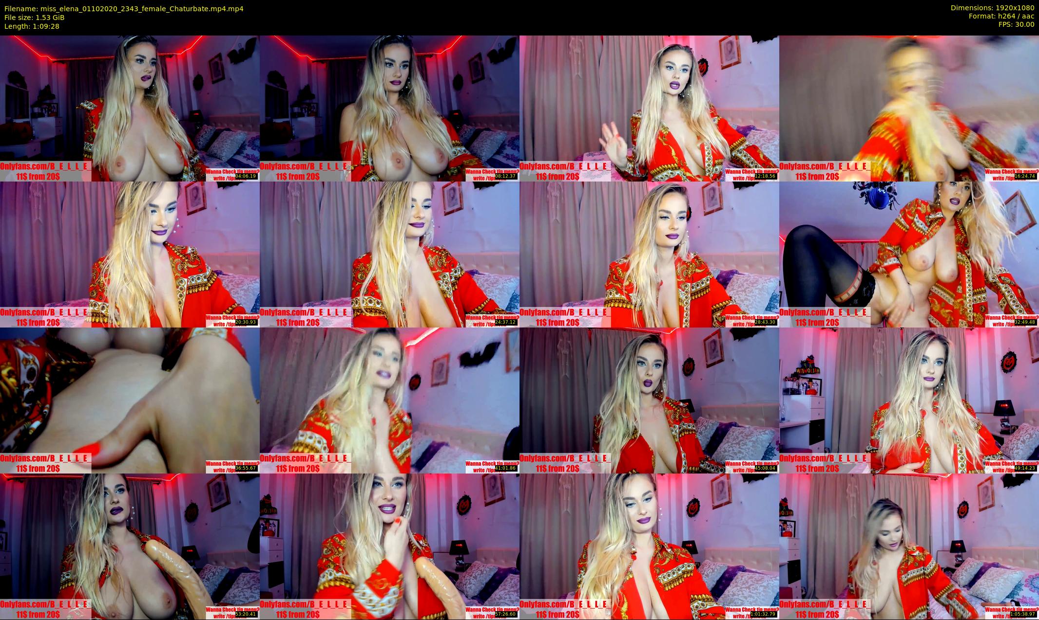 miss_elena — 70 minute Chaturbate female cam show recording, 1080p, Oct 1, 2020