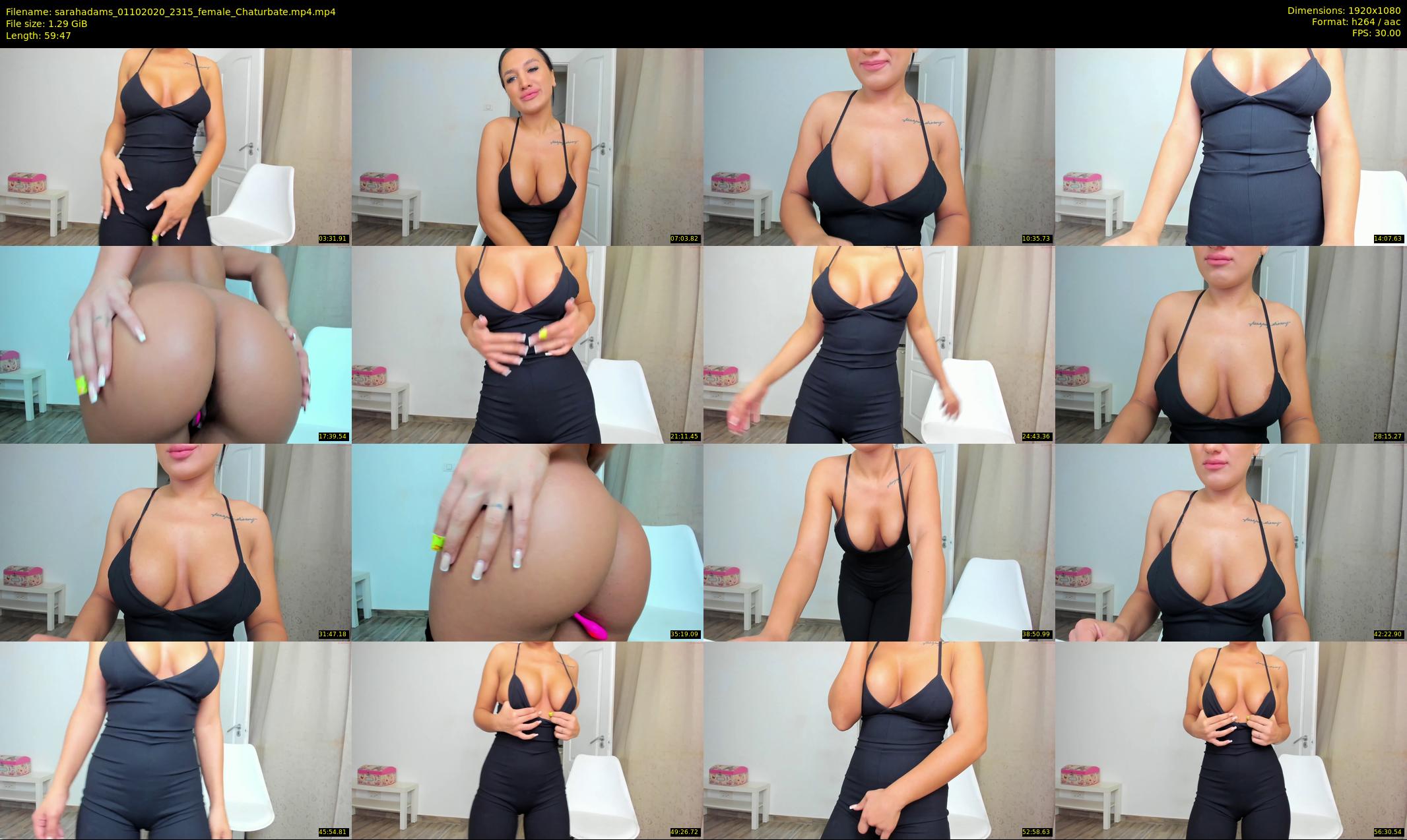 sarahadams — 60 minute Chaturbate female cam show recording, 1080p, Oct 1, 2020