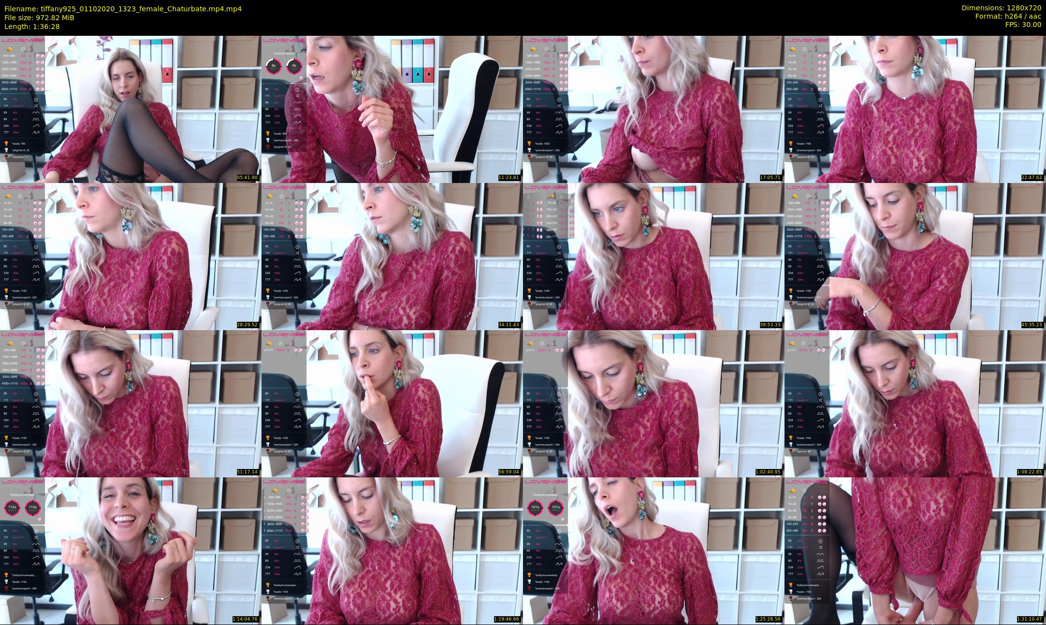 tiffany925 — 97 minute Chaturbate female cam show recording, 720p, Oct 1, 2020