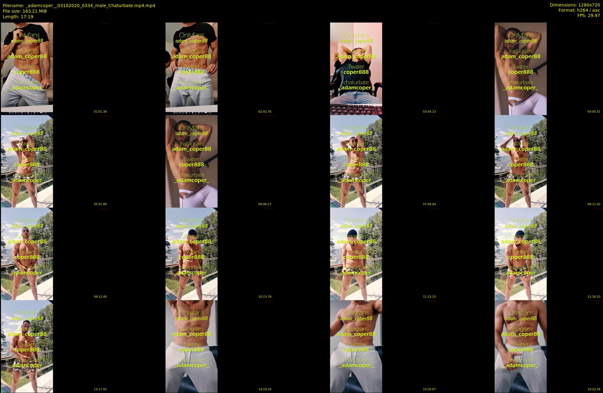 _adamcoper_ — 18 minute Chaturbate male cam show recording, 720p, Oct 3, 2020