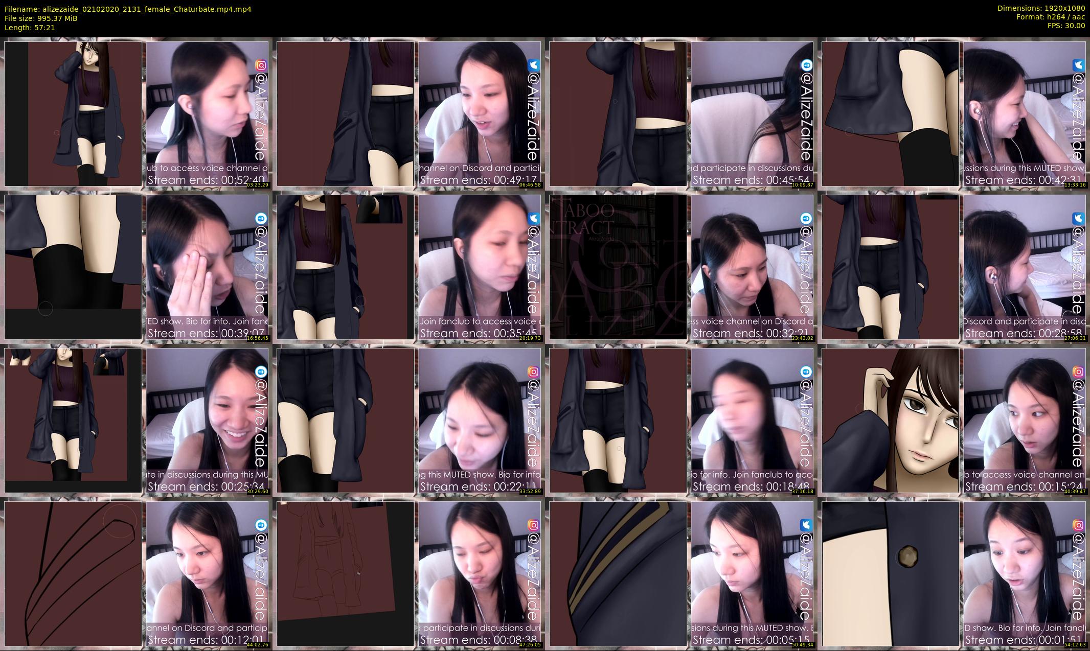 alizezaide — 58 minute Chaturbate female cam show recording, 1080p, Oct 2, 2020