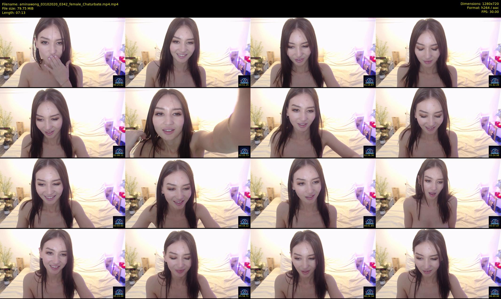 aminawong — 8 minute Chaturbate female cam show recording, 720p, Oct 3, 2020
